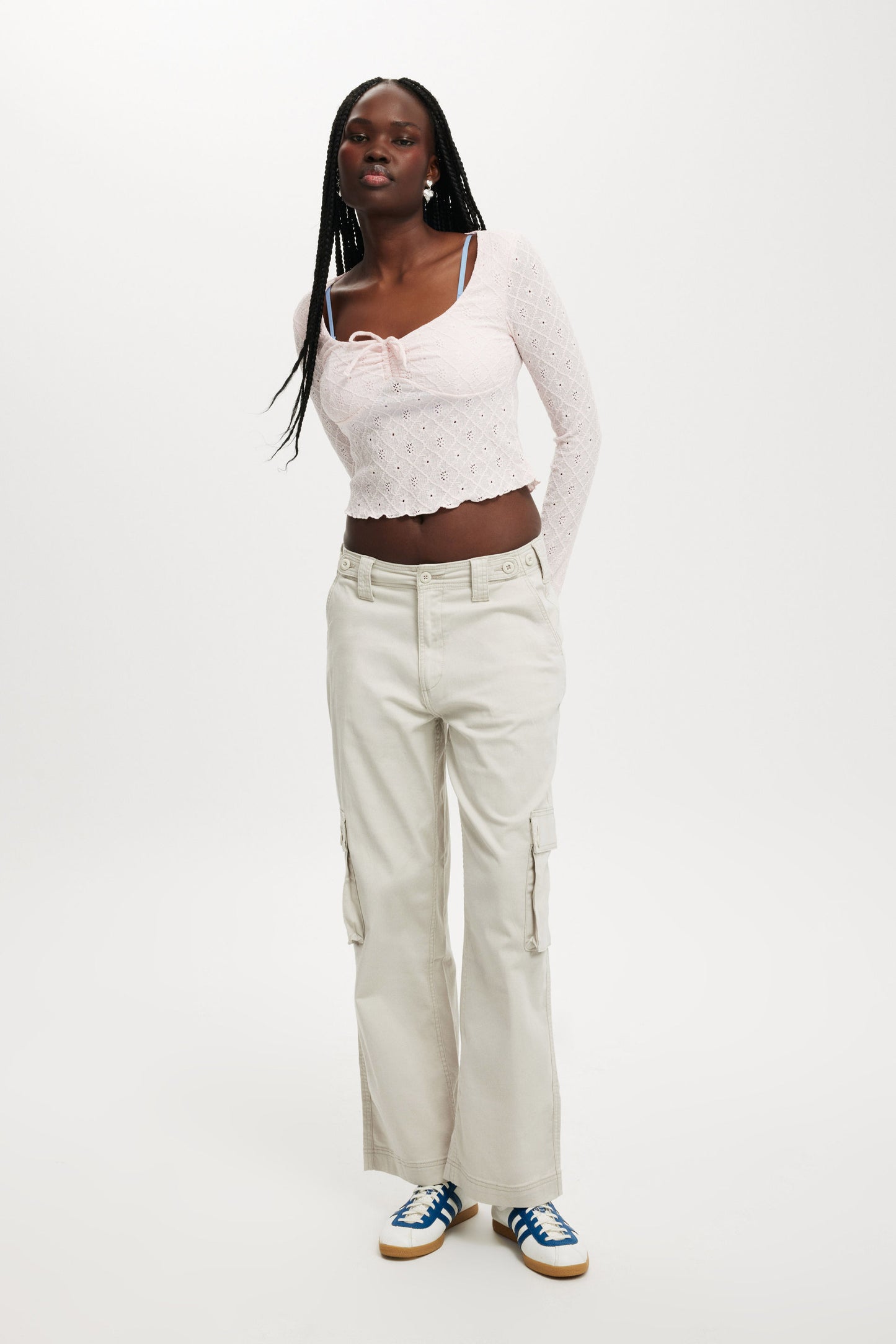 Briony Tie Front Long Sleeve Top