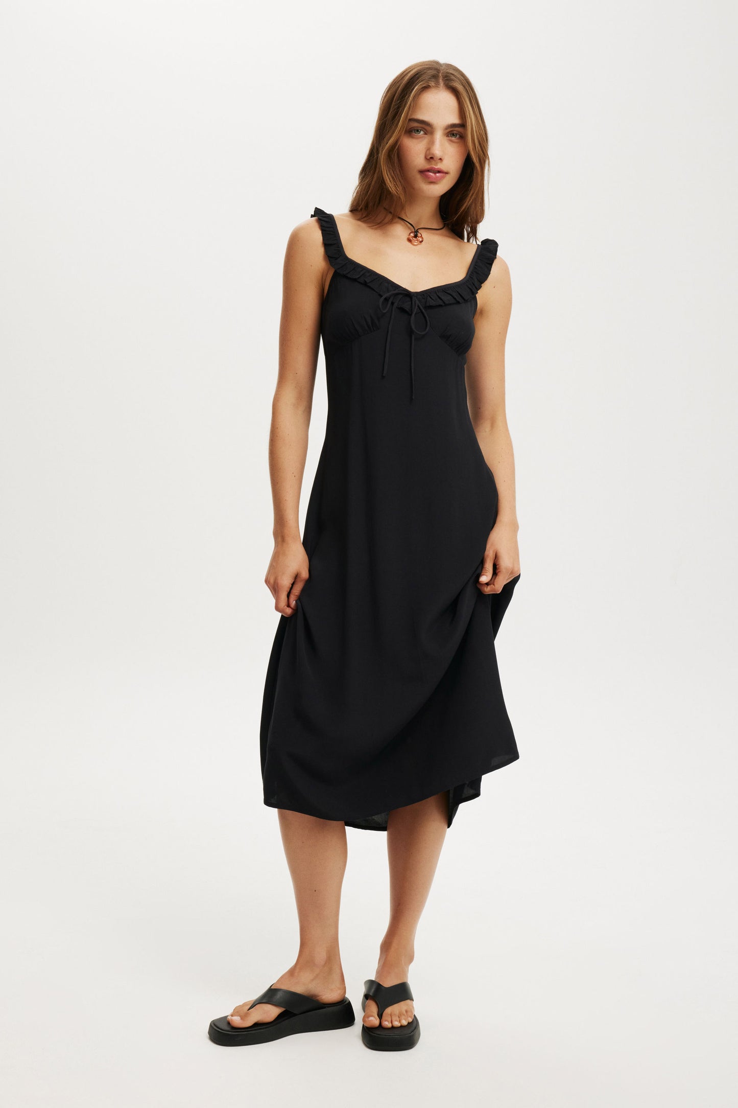 Layla Frill Midi Dress