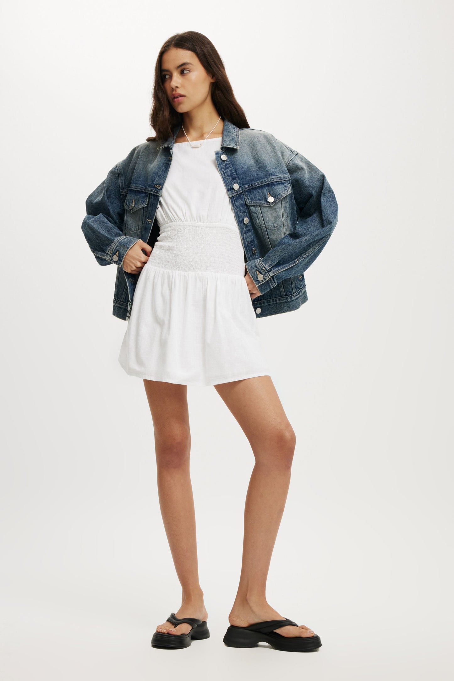 Lola Tie Shoulder Mini Dress