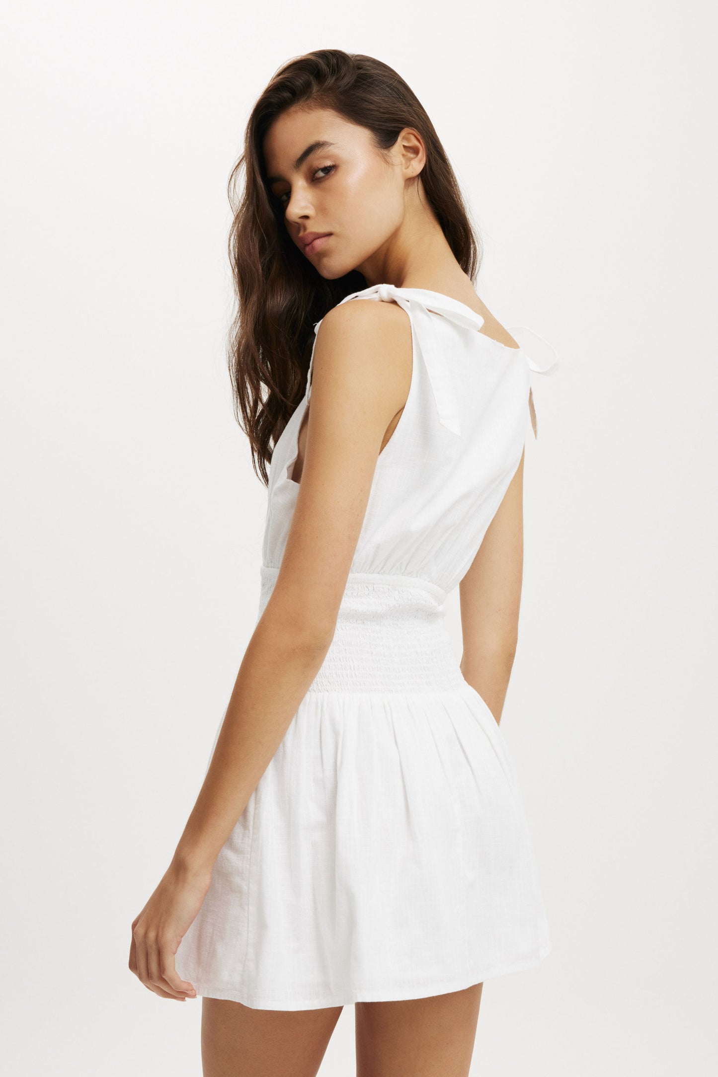 Lola Tie Shoulder Mini Dress