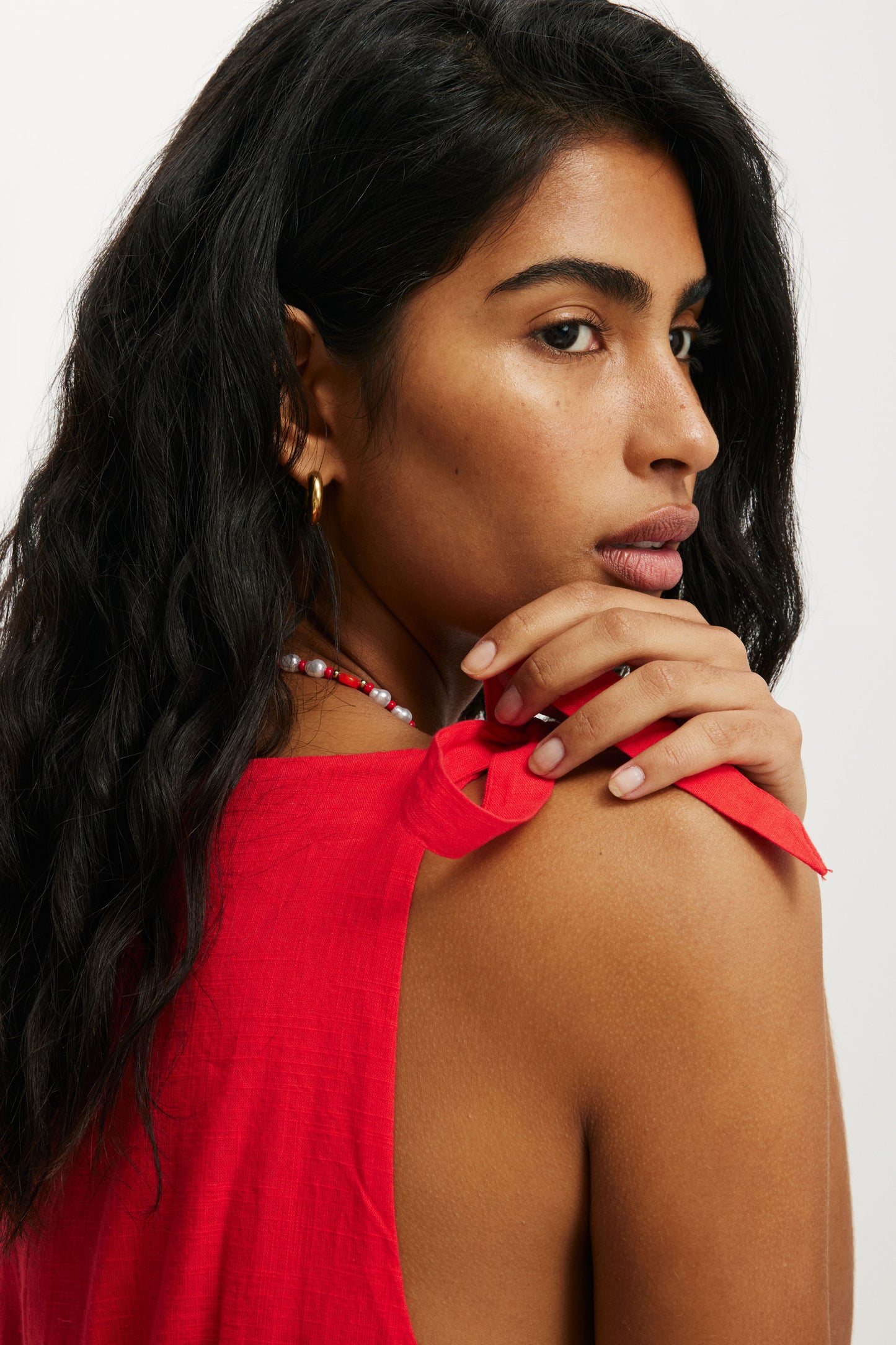 Lola Tie Shoulder Mini Dress