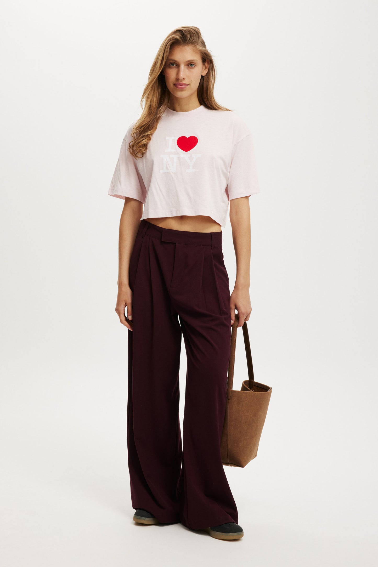 I Love NY Cropped Boxy Graphic Tee