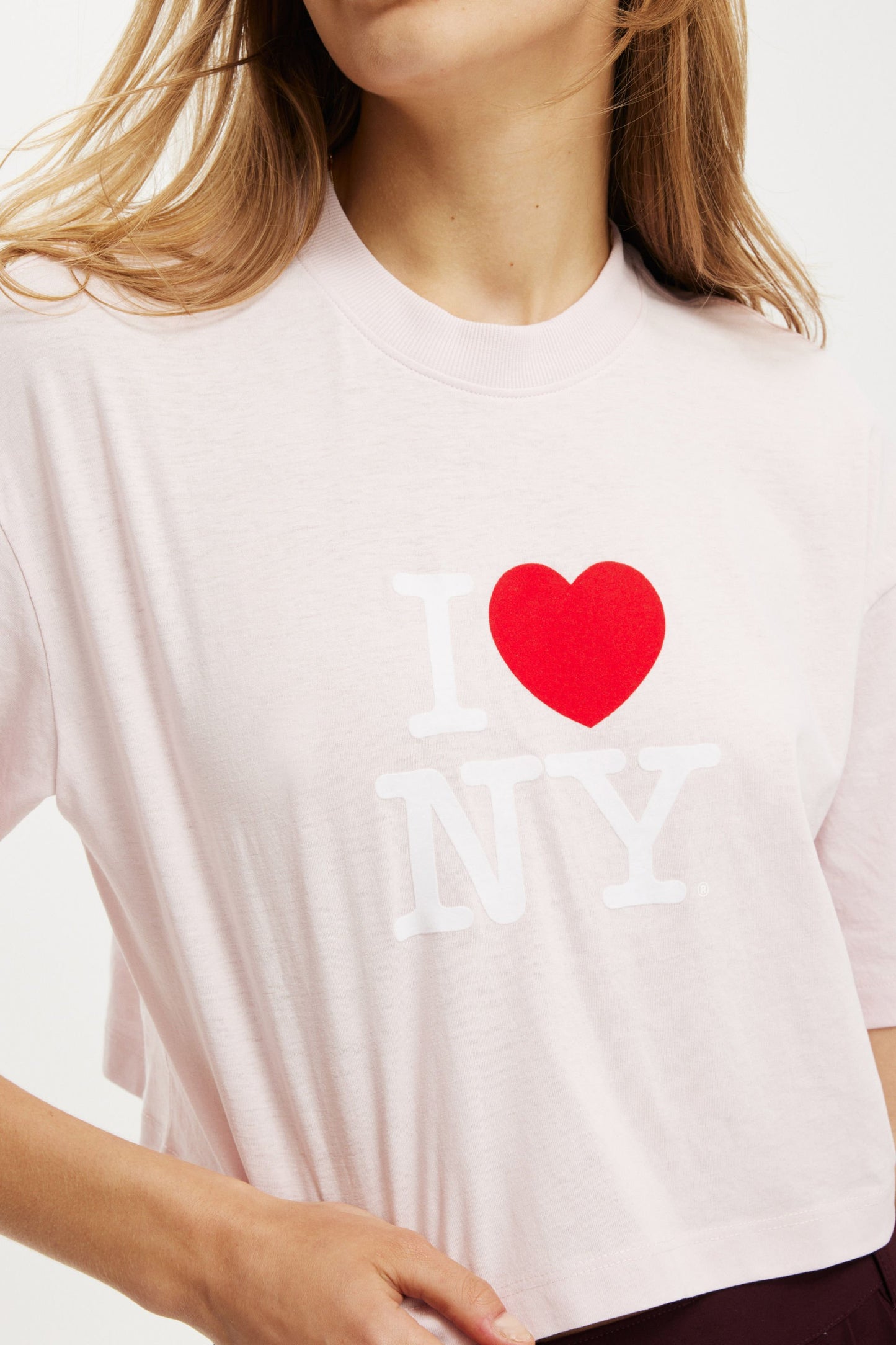 I Love NY Cropped Boxy Graphic Tee