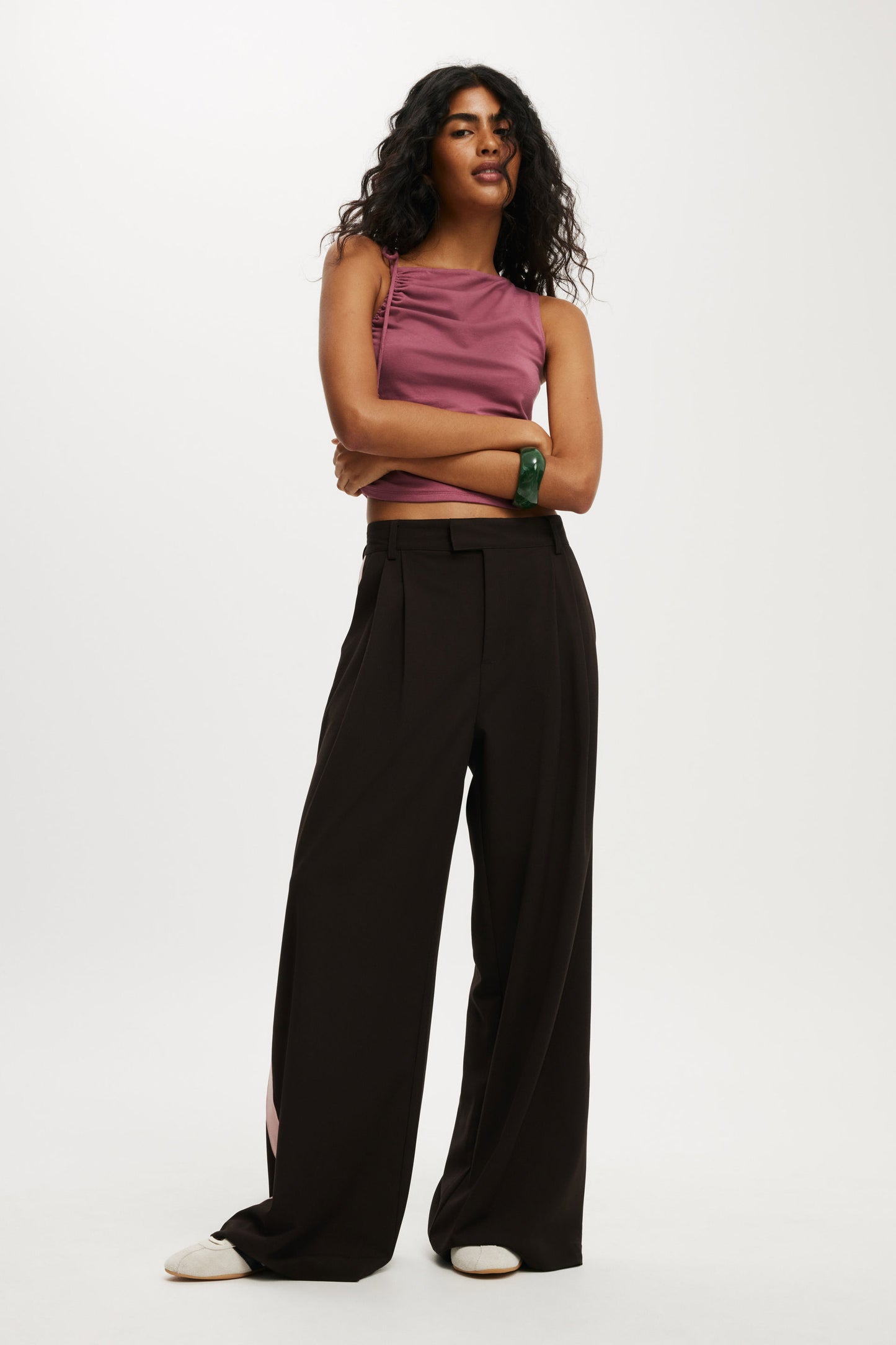 Izzy Pleated Suiting Pant