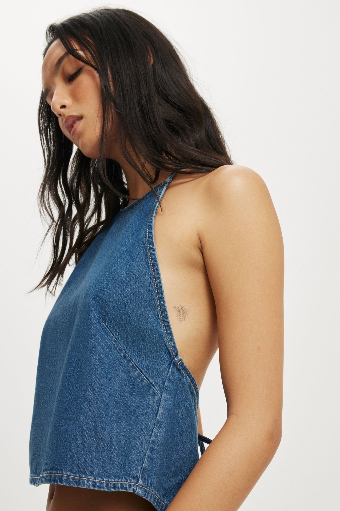 Ali Denim Halter Top