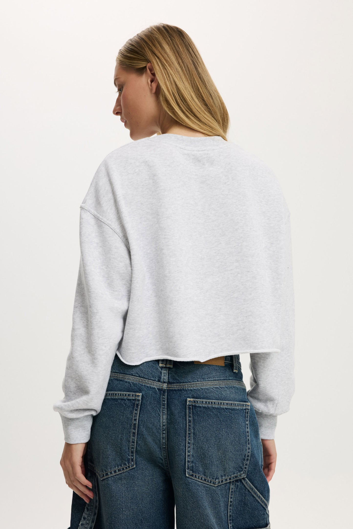 Cropped Fleece Sweatshirt
