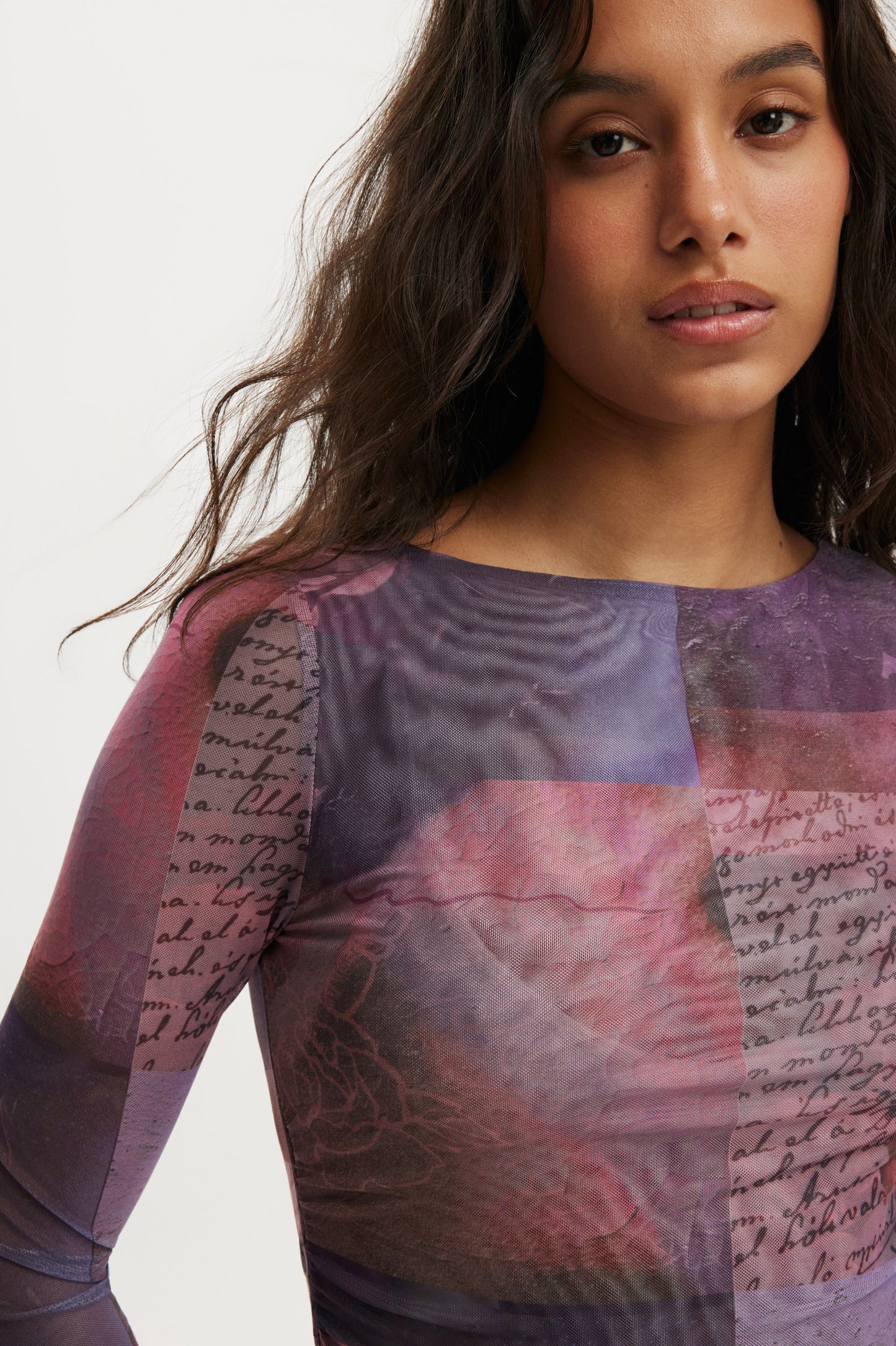 Ashley Mesh Long Sleeve Top