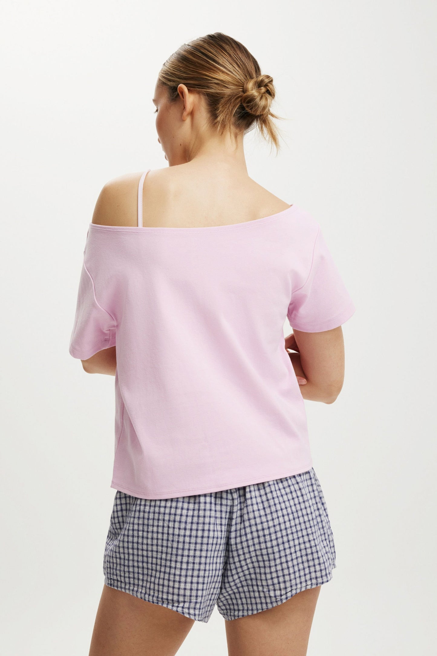 The Sporty Off Shoulder Graphic Tee