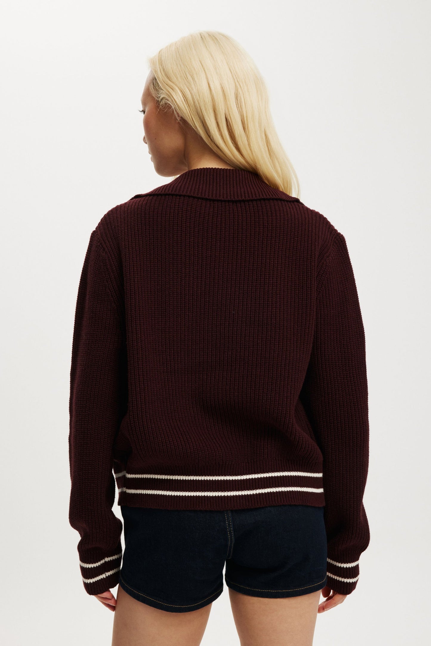 Cotton Gilmore Girls Knit Bomber