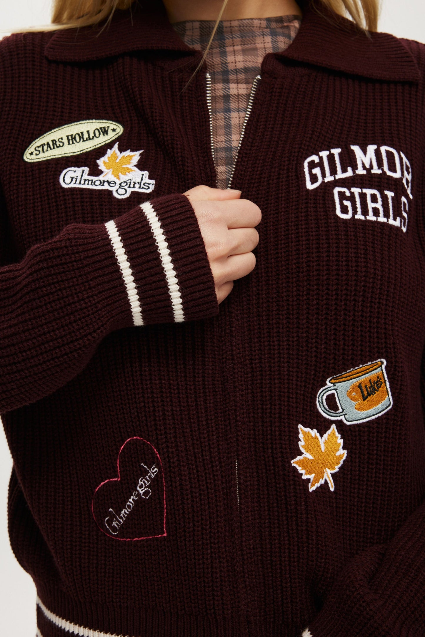 Cotton Gilmore Girls Knit Bomber