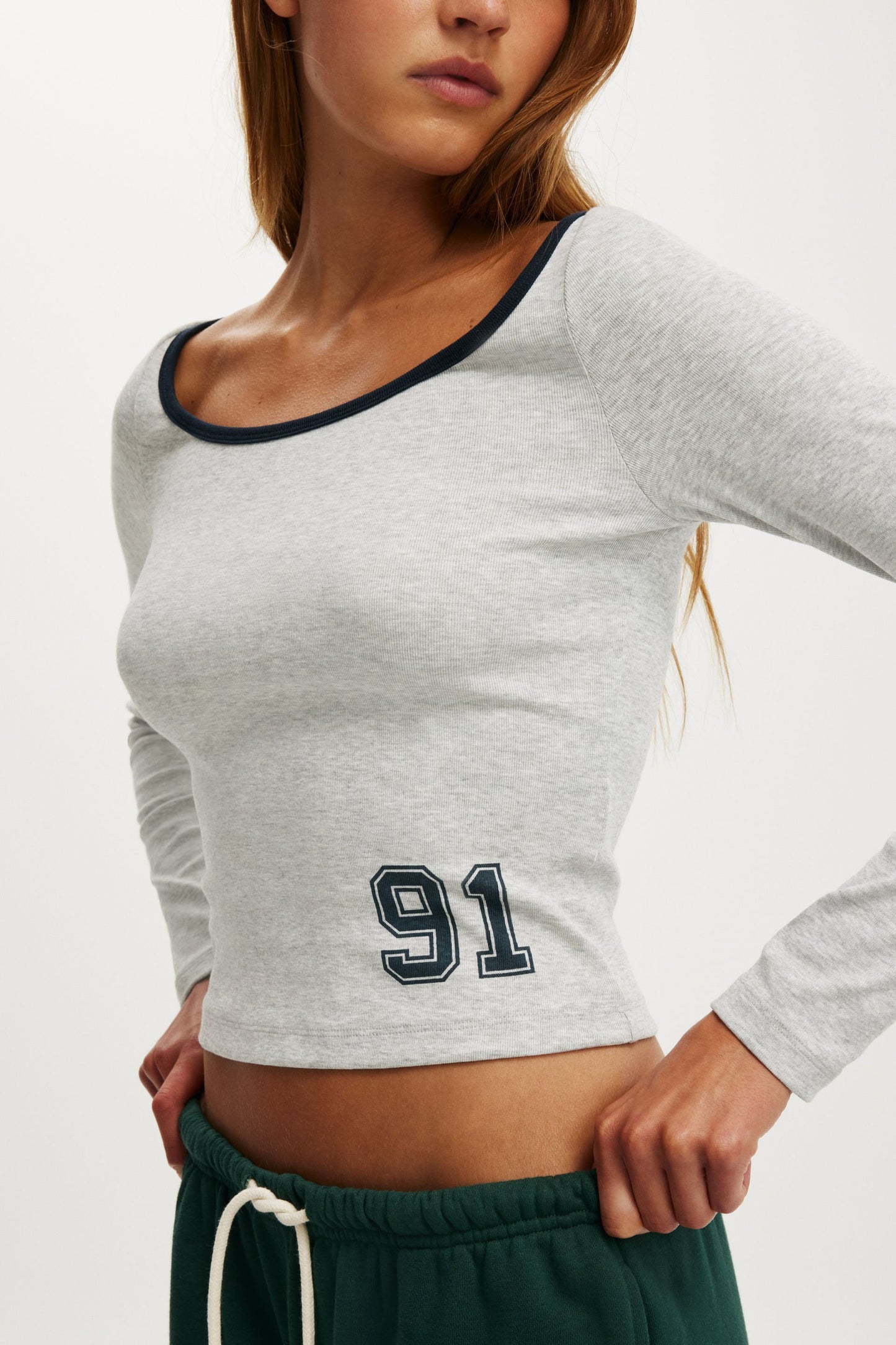 The Ls Off Shoulder Graphic Tee