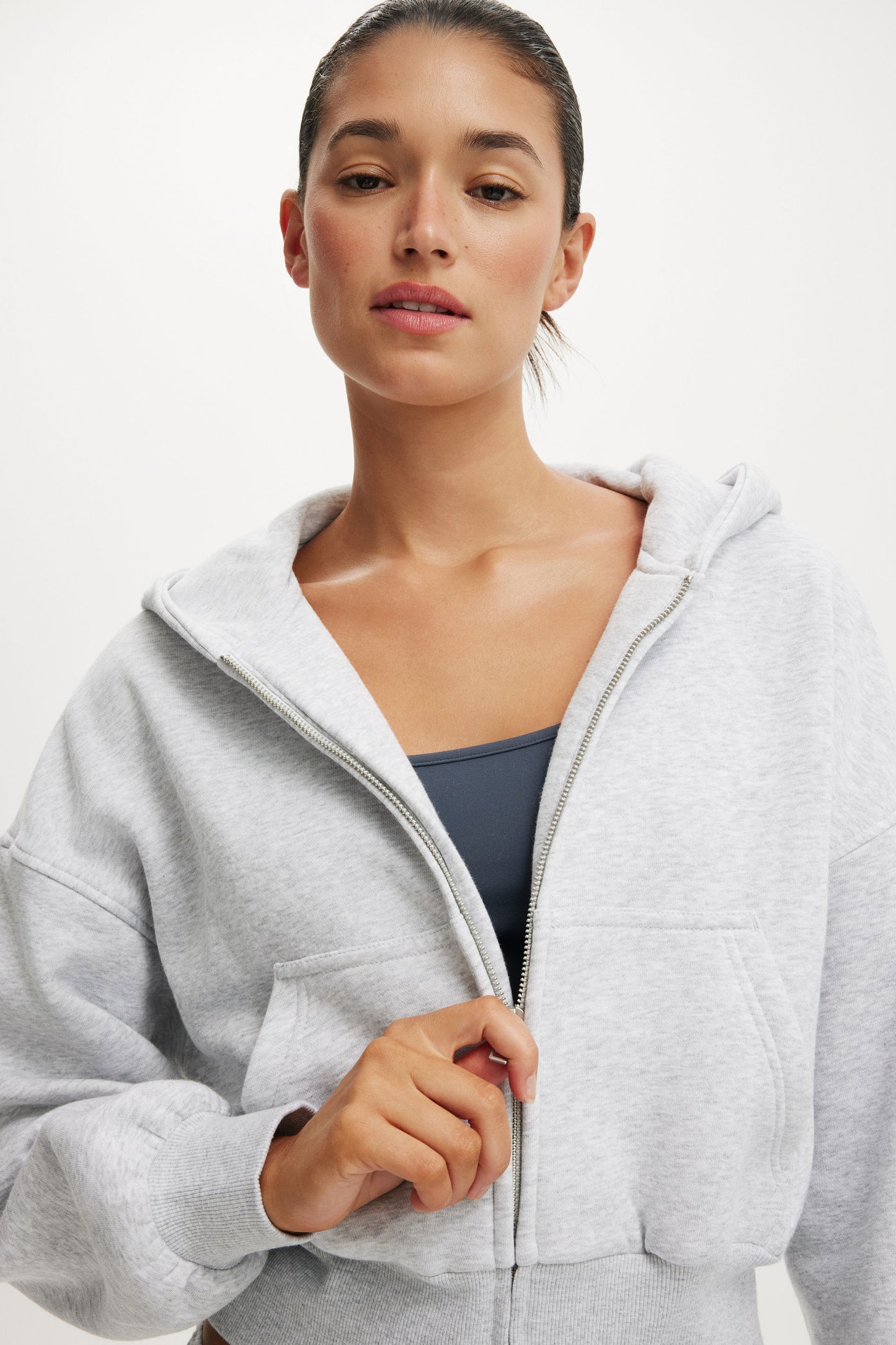 Oversized Zip Through Hoodie