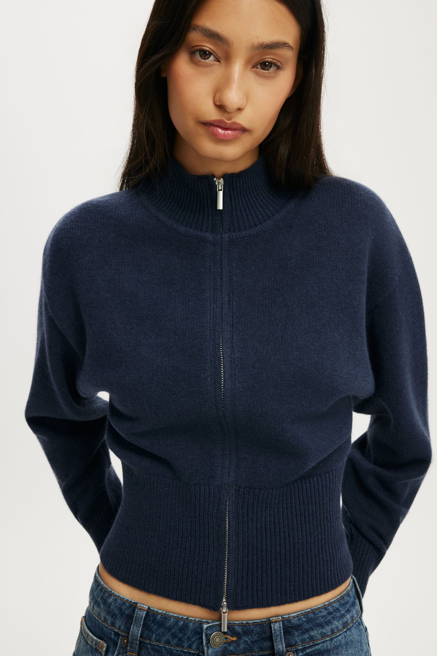 Lotus Cinched Zip Knit