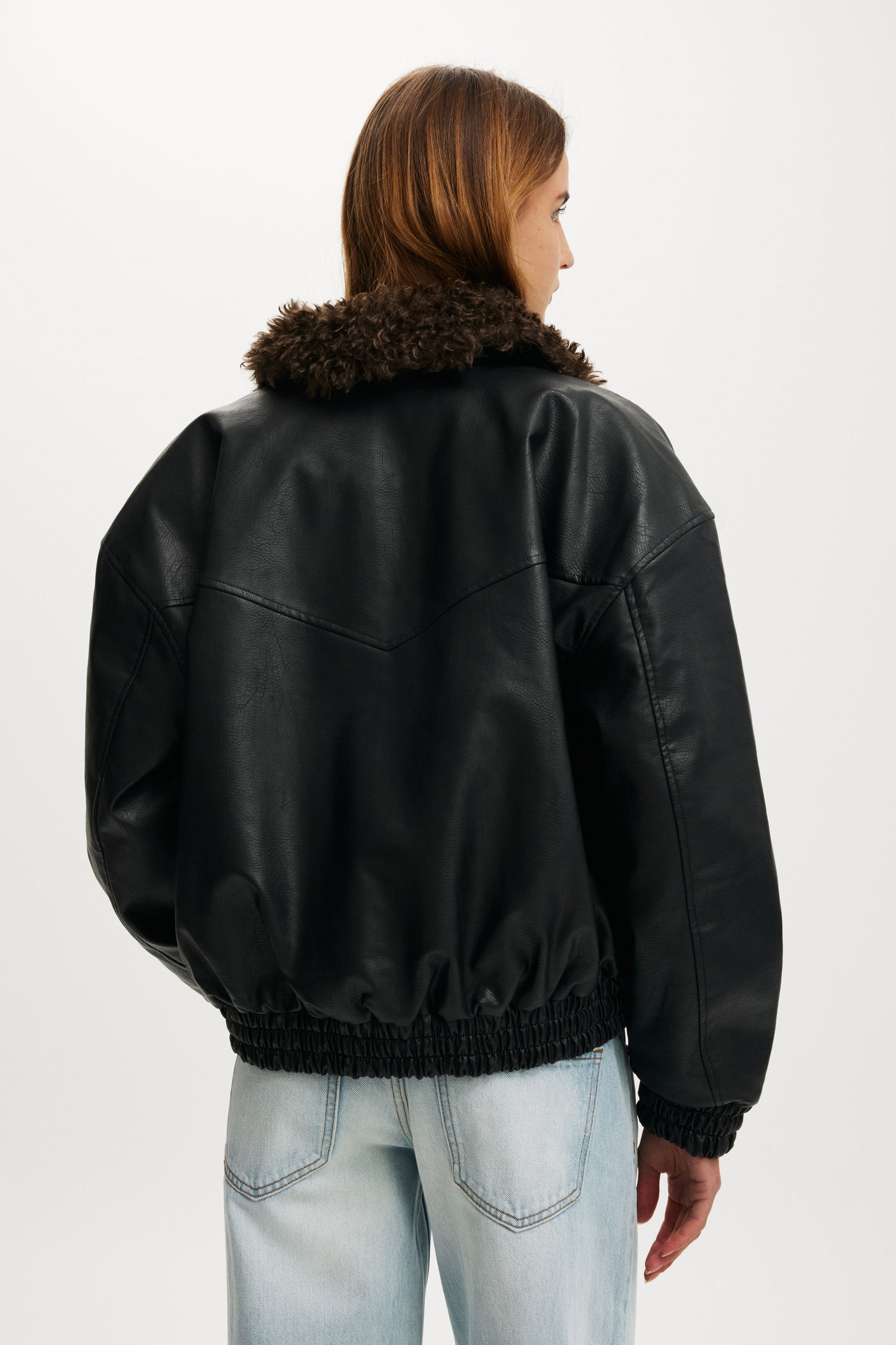 Darcy Faux Leather Bomber