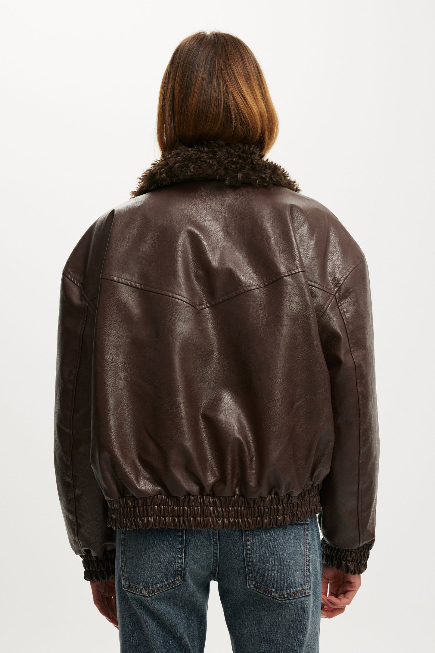 Darcy Faux Leather Bomber