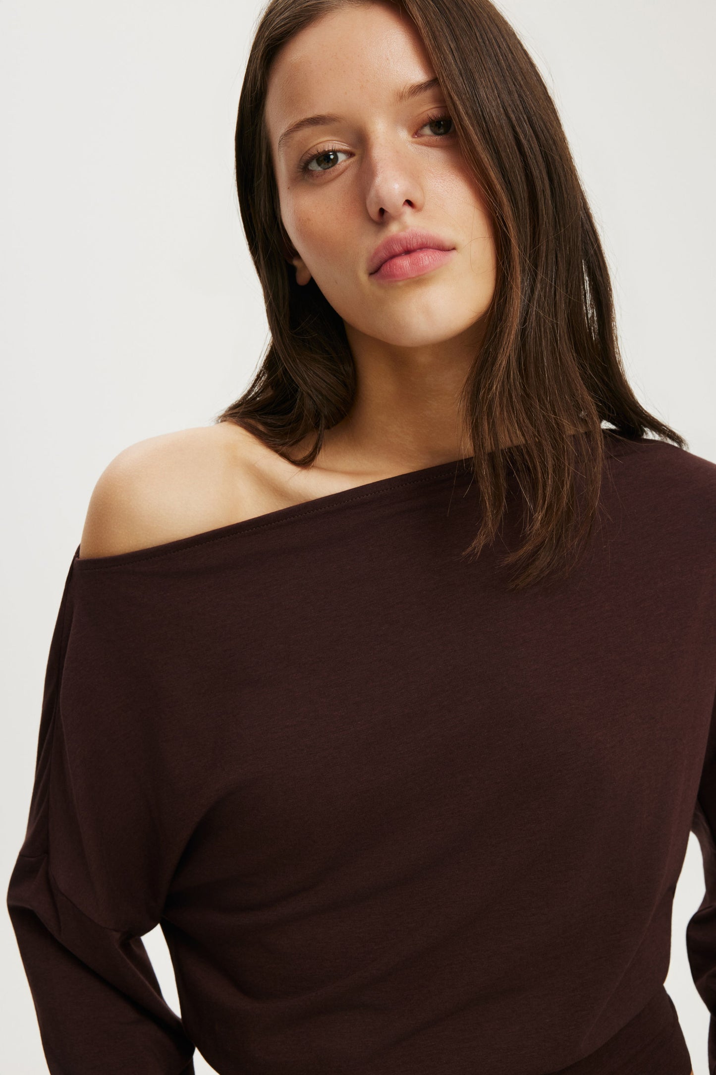 Sage Off Shoulder Long Sleeve