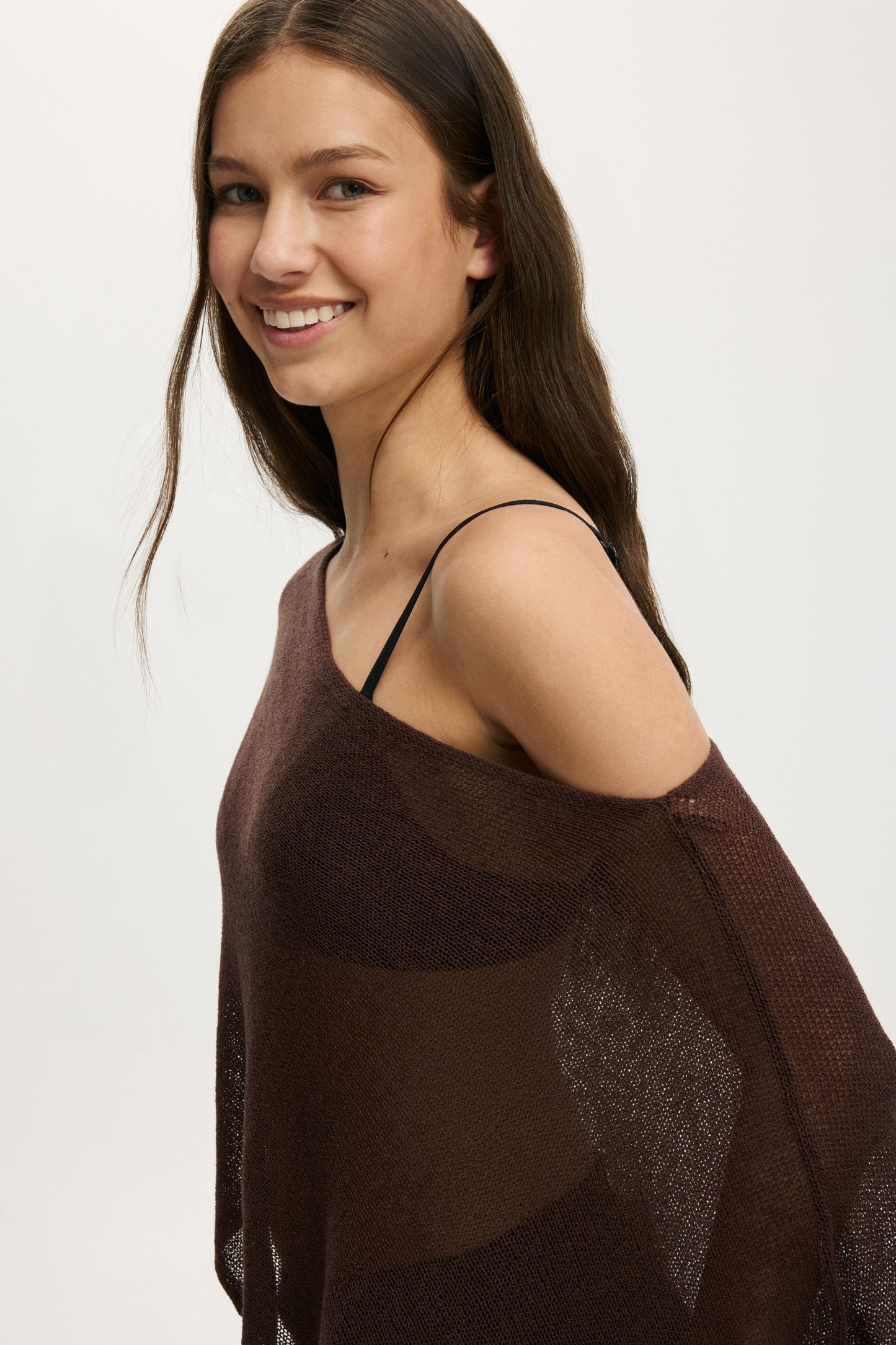 Sheer Knit Poncho