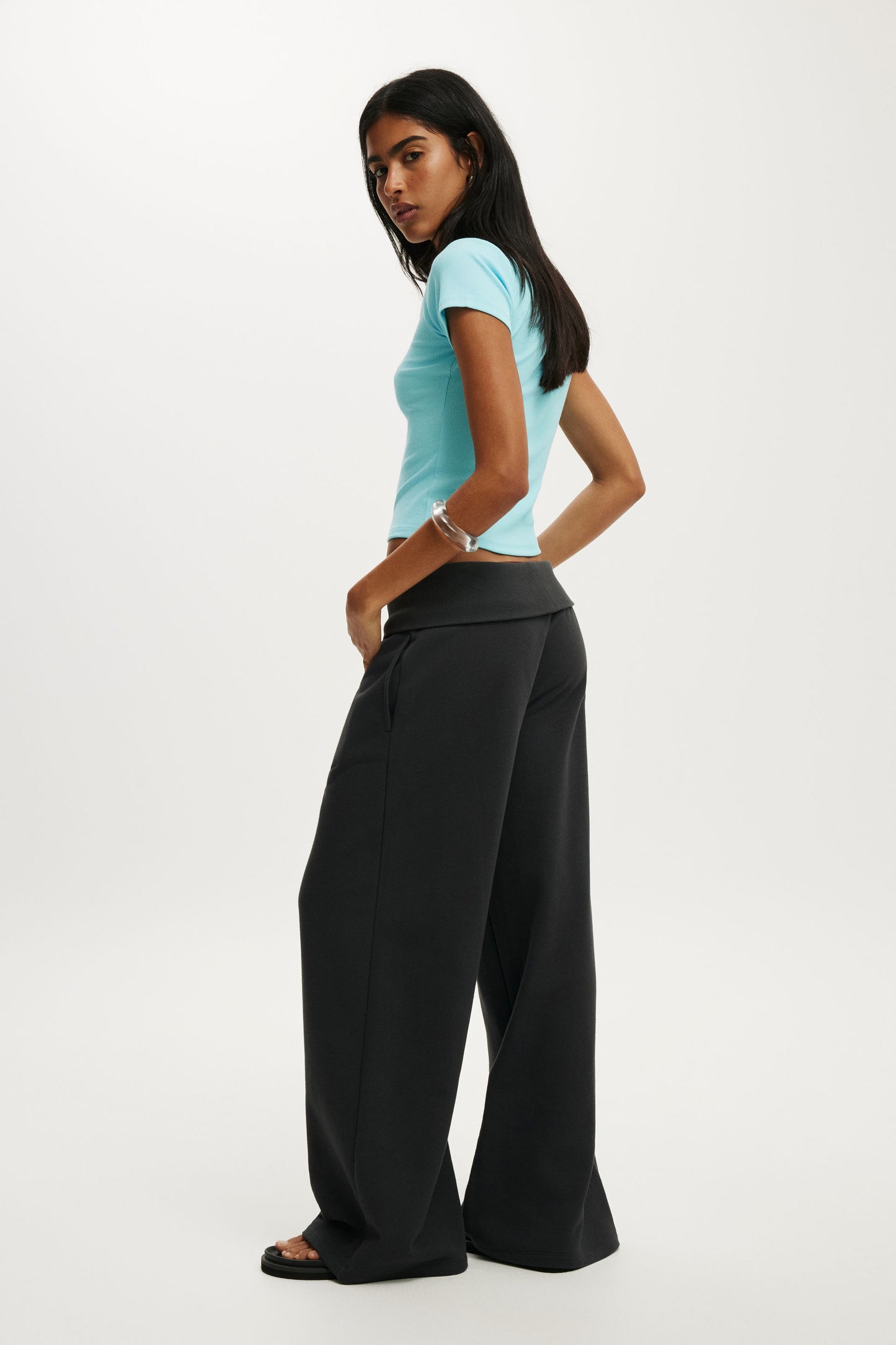 Fold Over Waistband Sweatpant