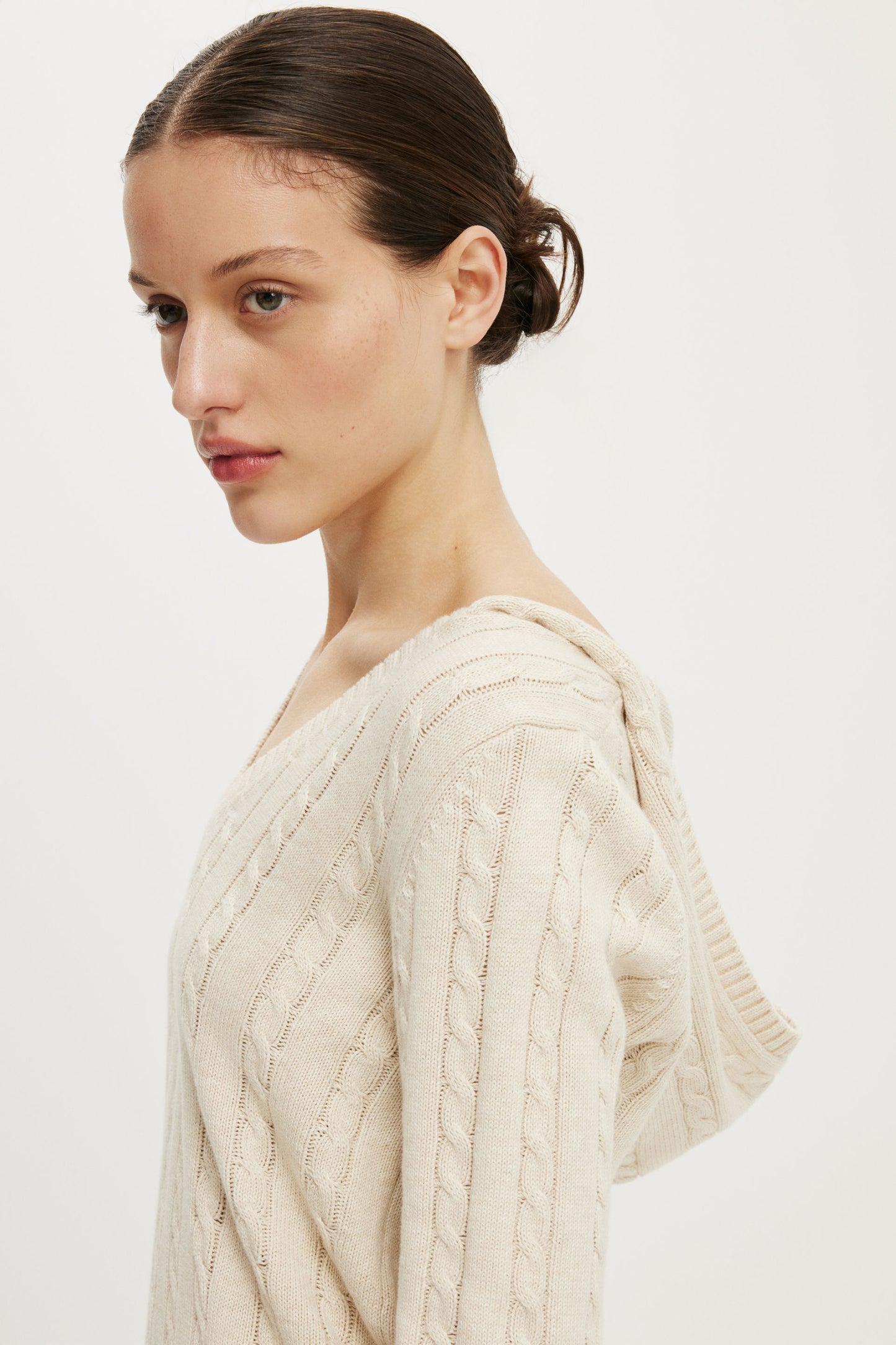 Cotton V Neck Pullover