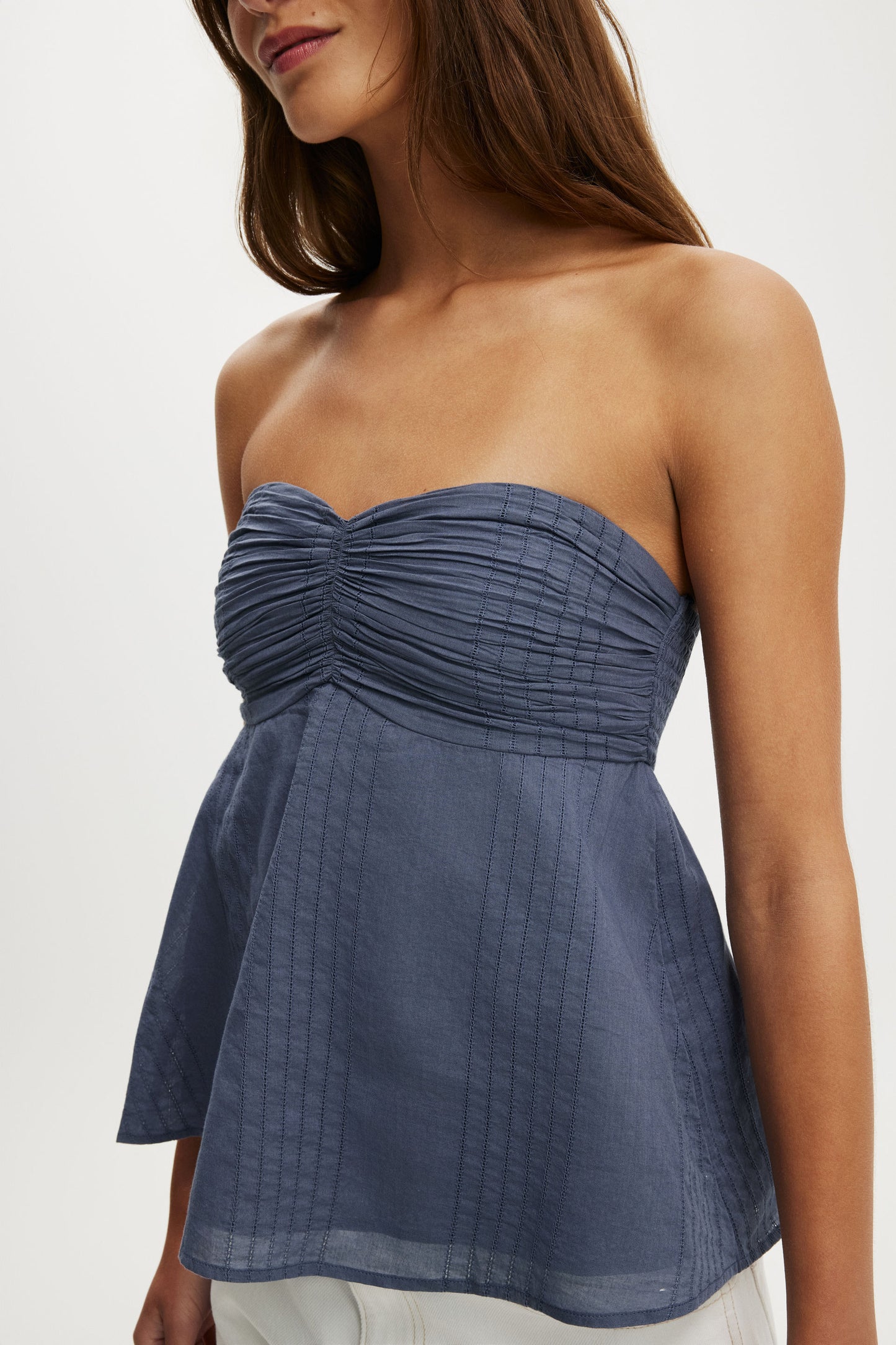 Ellie Strapless Babydoll Top