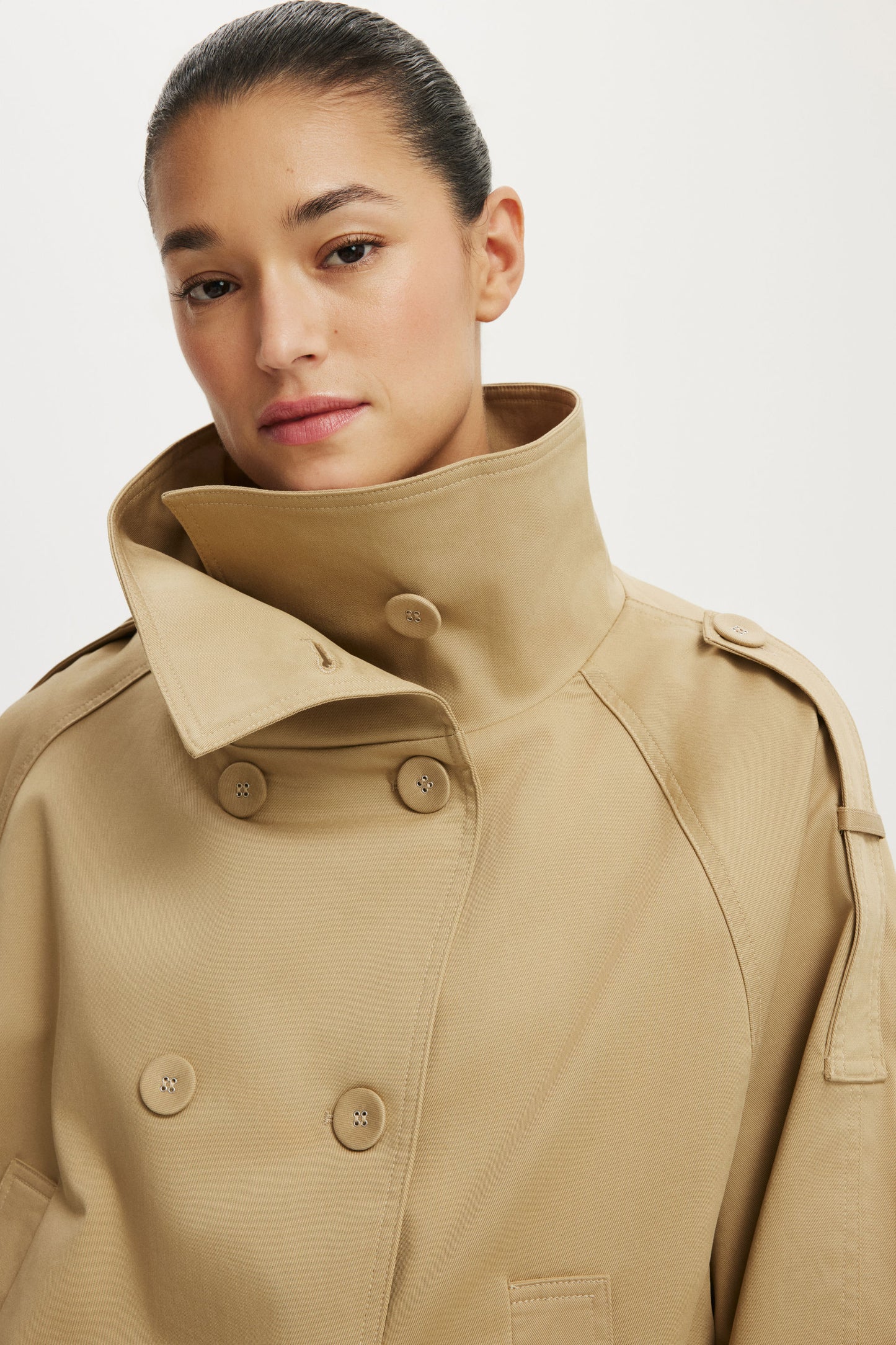 Porter Cropped Trench