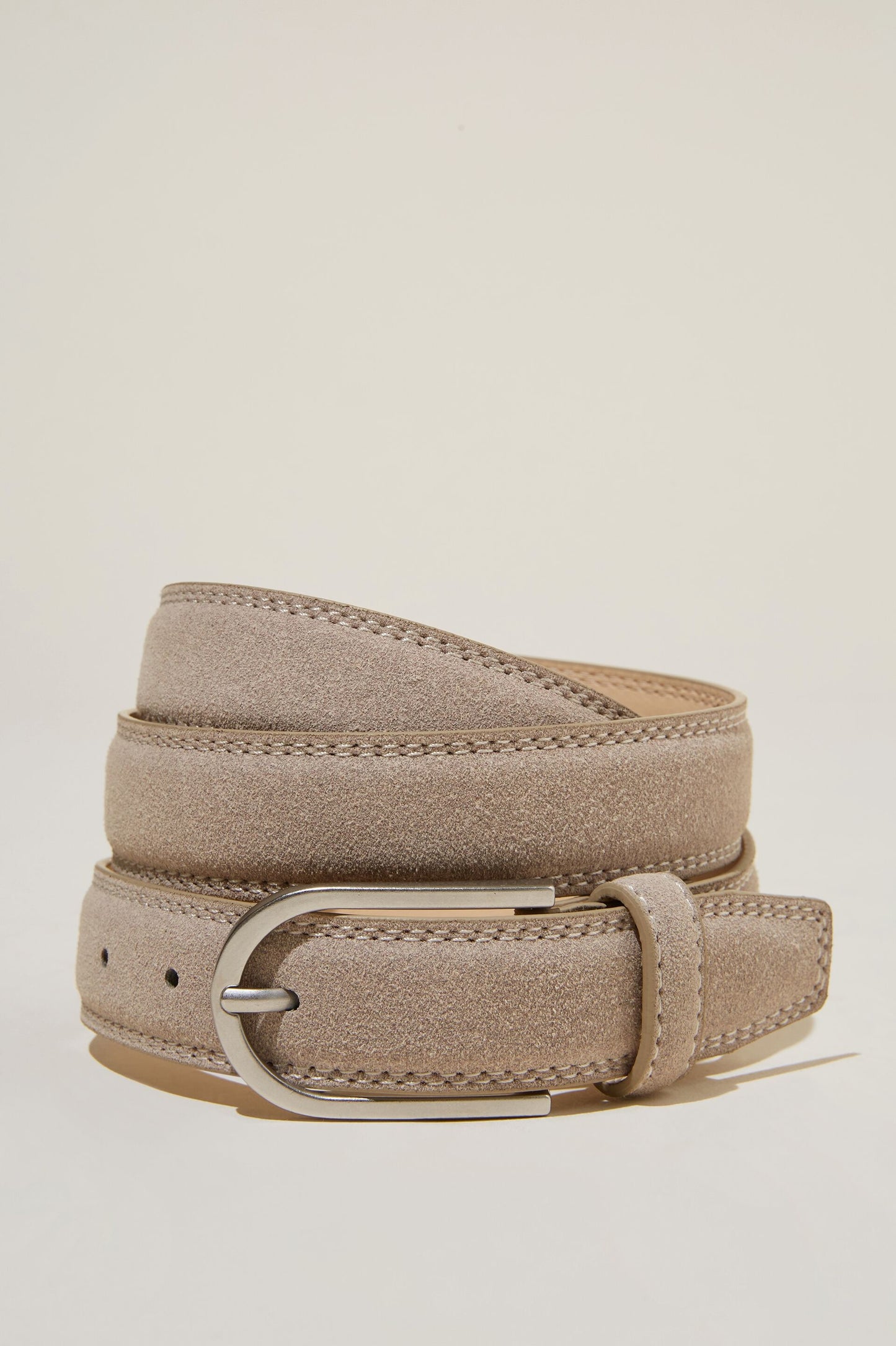 Slim Faux Suede Belt