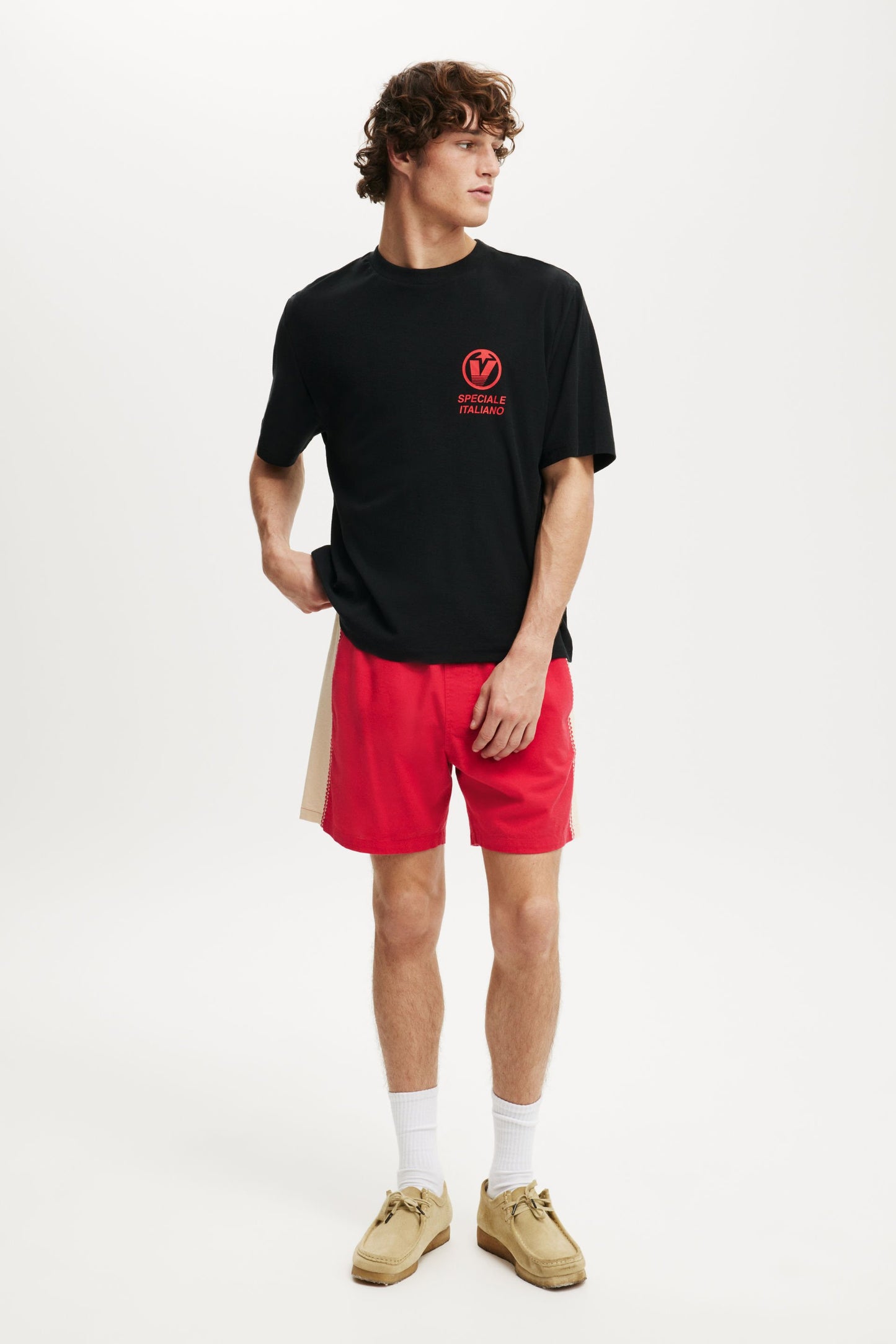 Cropped Fit Graphic T-Shirt