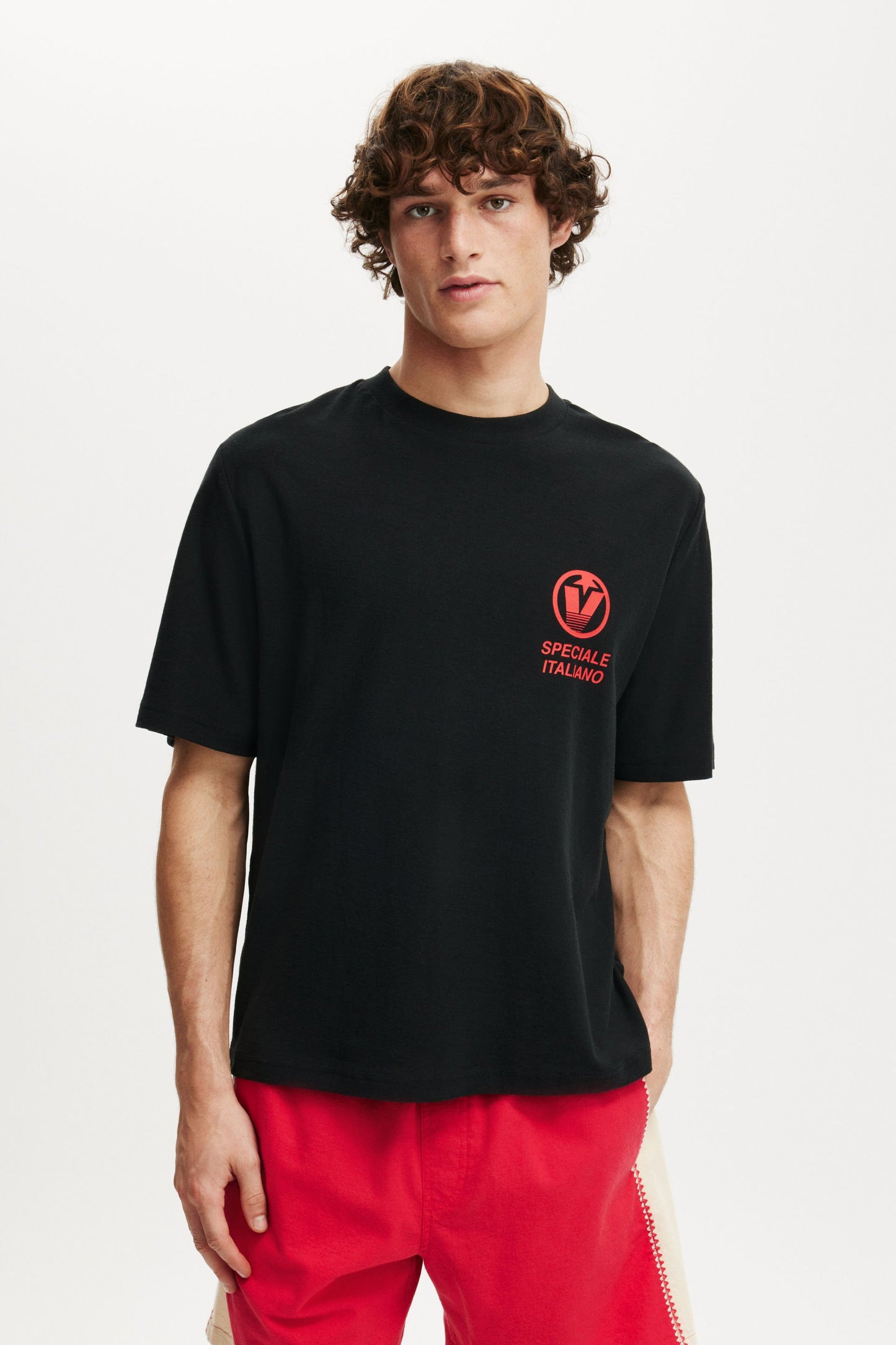 Cropped Fit Graphic T-Shirt