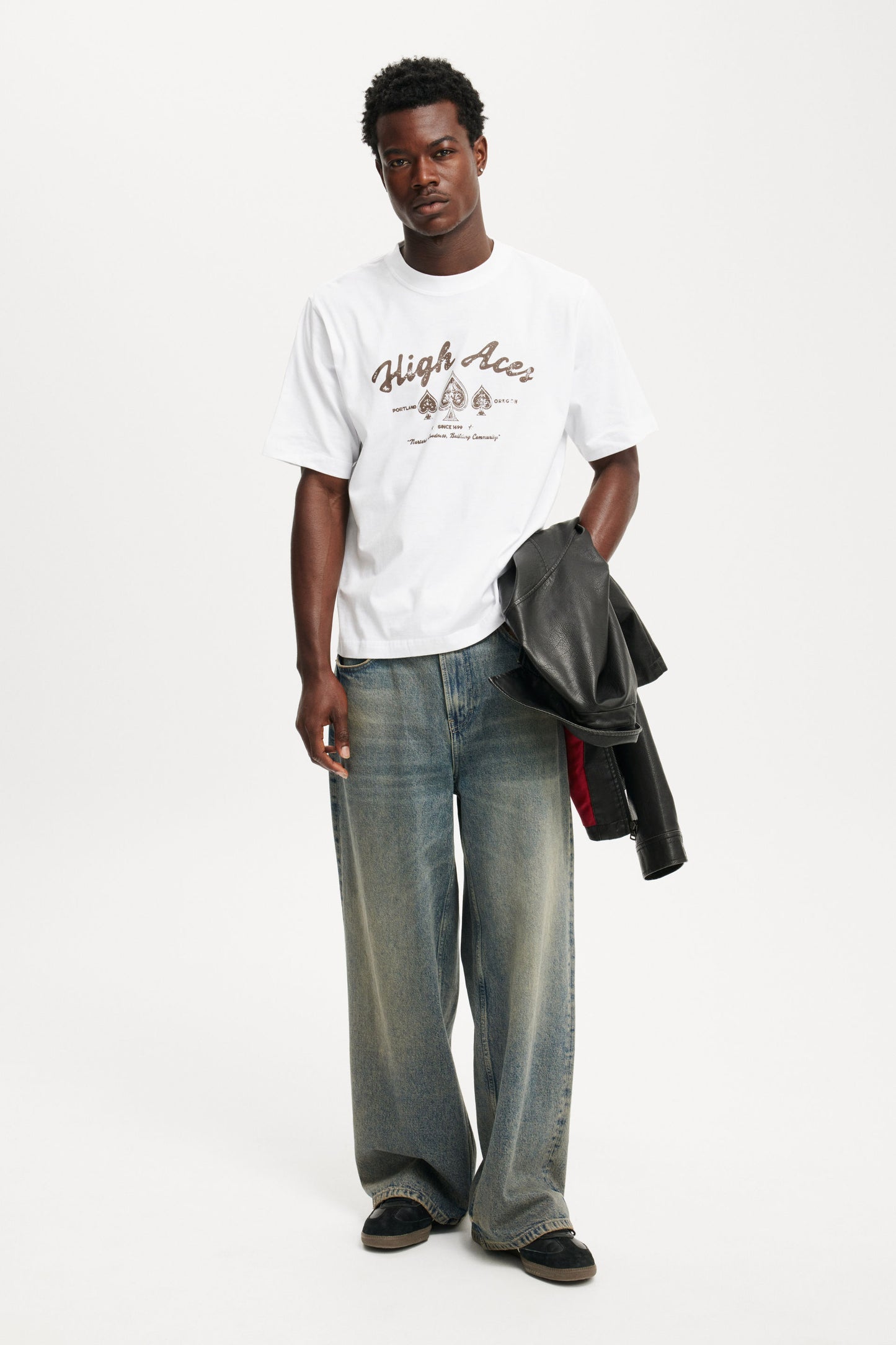 Cropped Fit Graphic T-Shirt