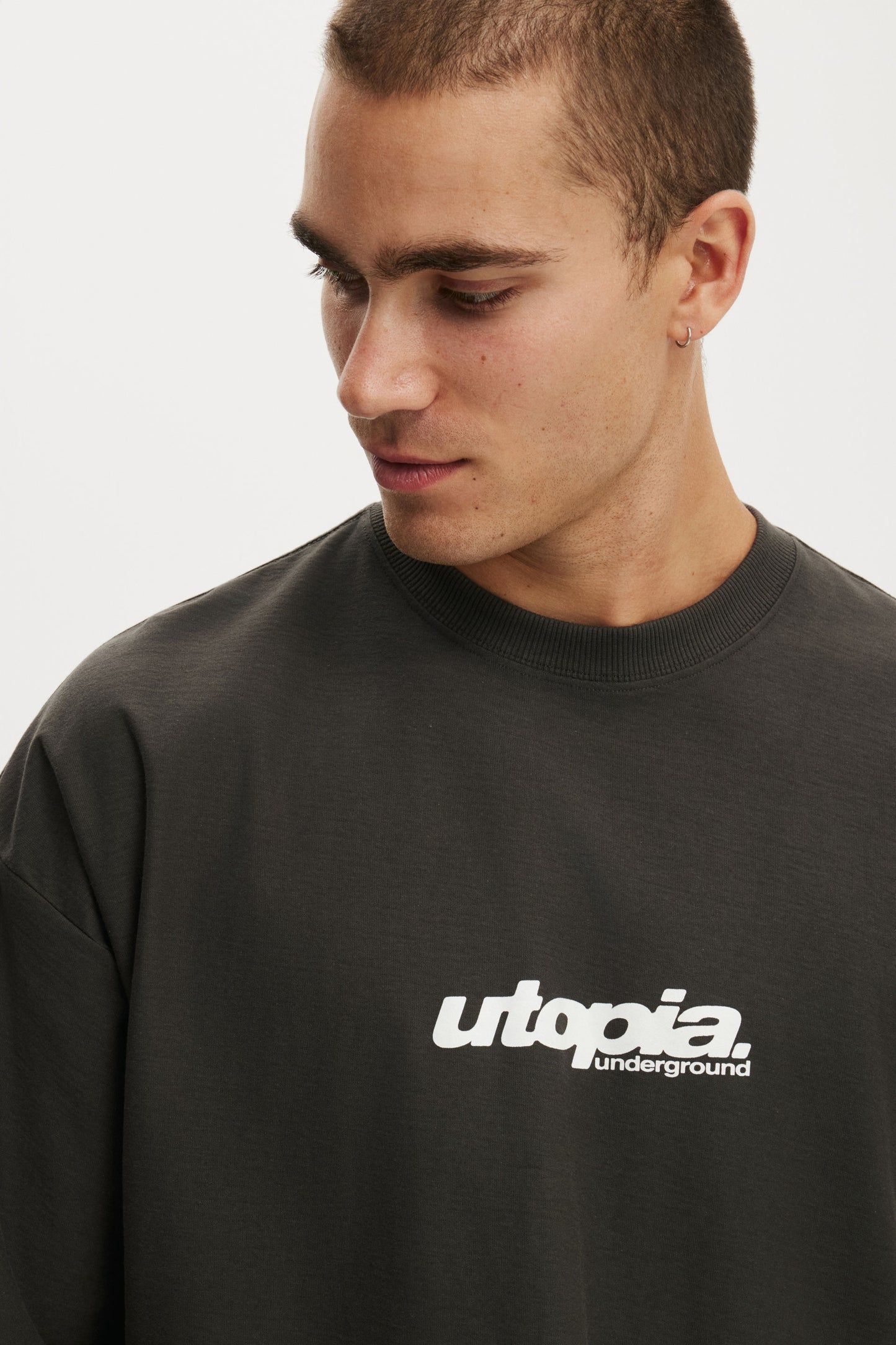 Cropped Fit Graphic T-Shirt