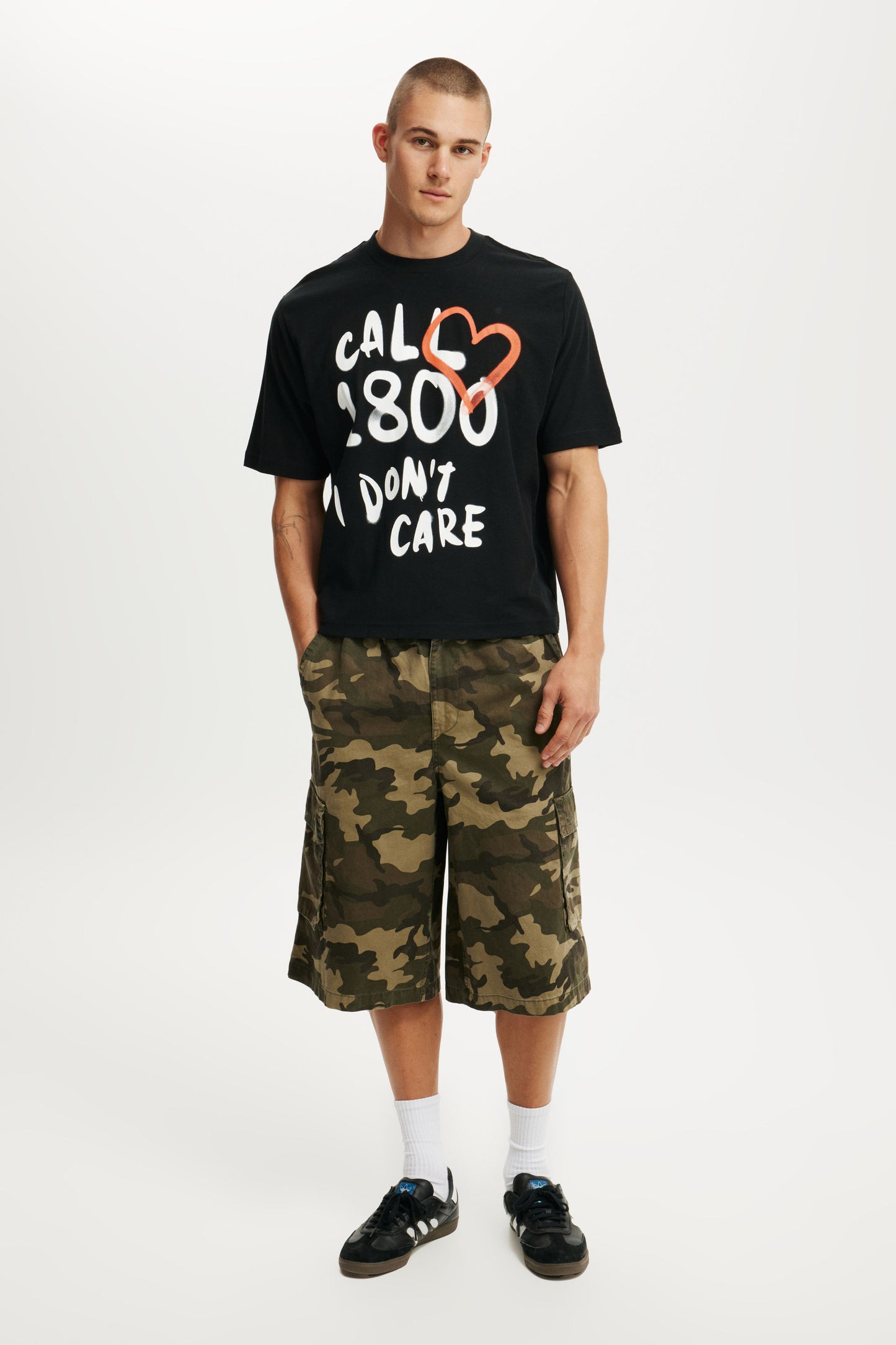 Cropped Fit Graphic T-Shirt