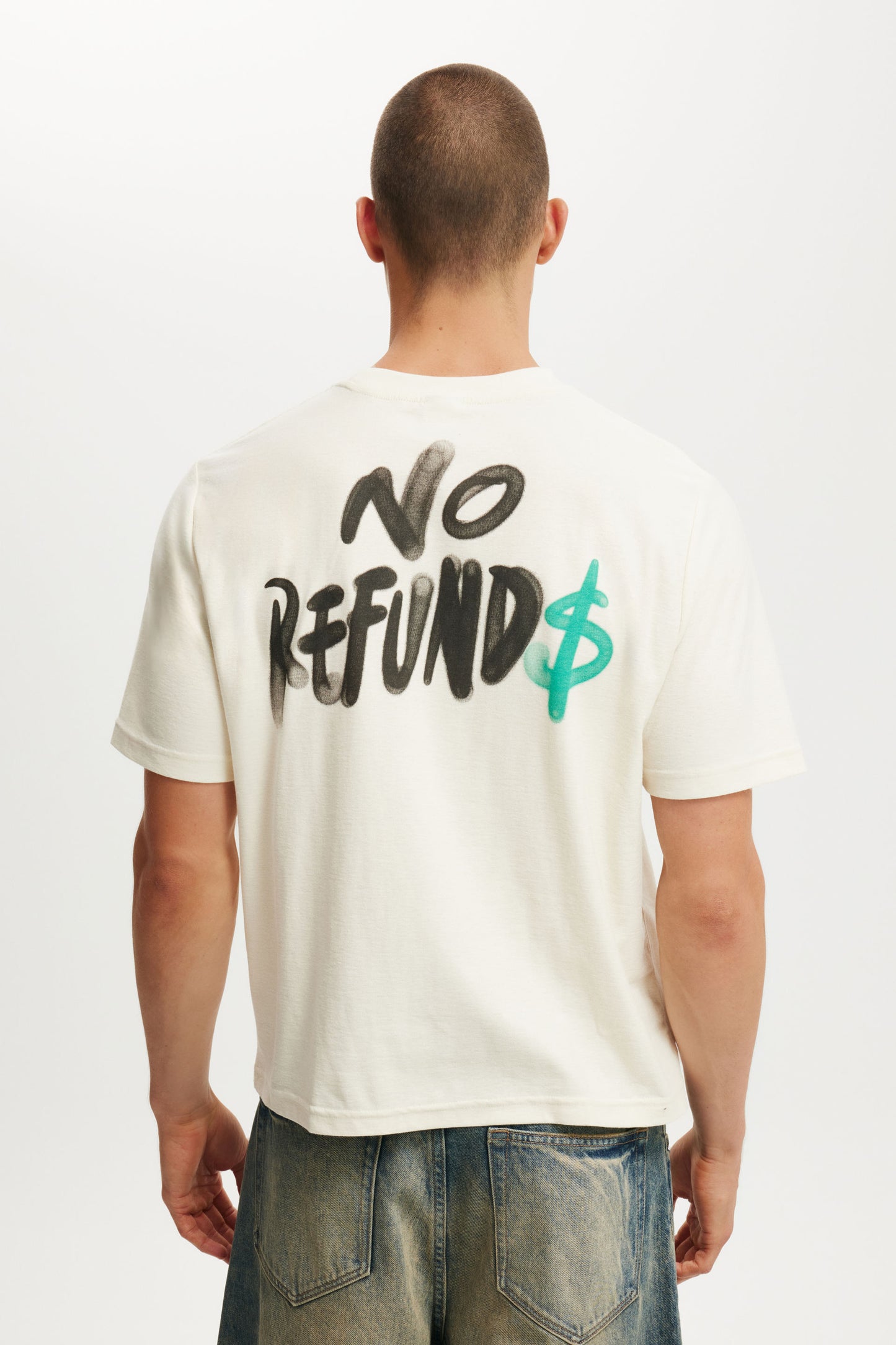 Cropped Fit Graphic T-Shirt