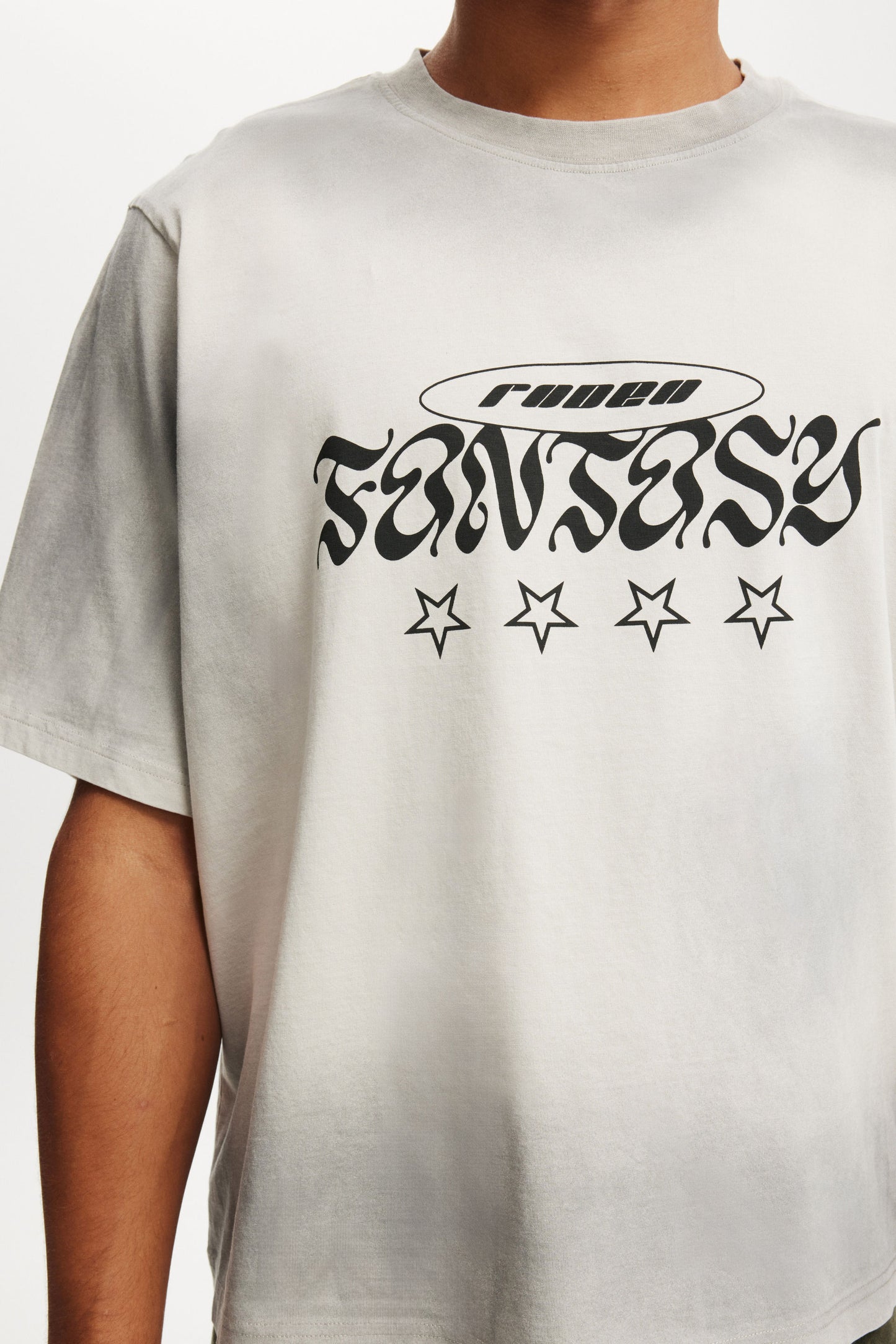 Cropped Fit Graphic T-Shirt
