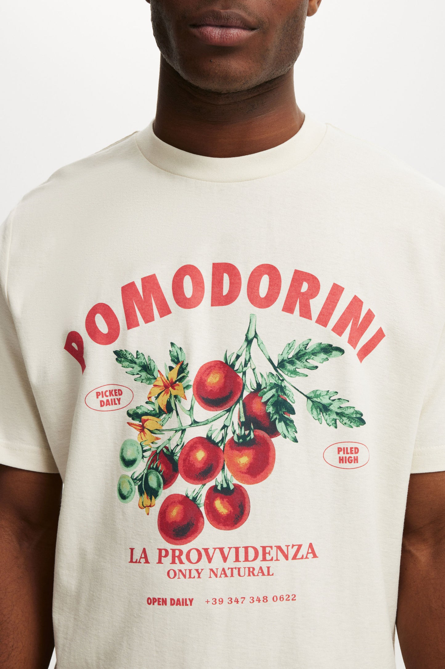 Cropped Fit Graphic T-Shirt