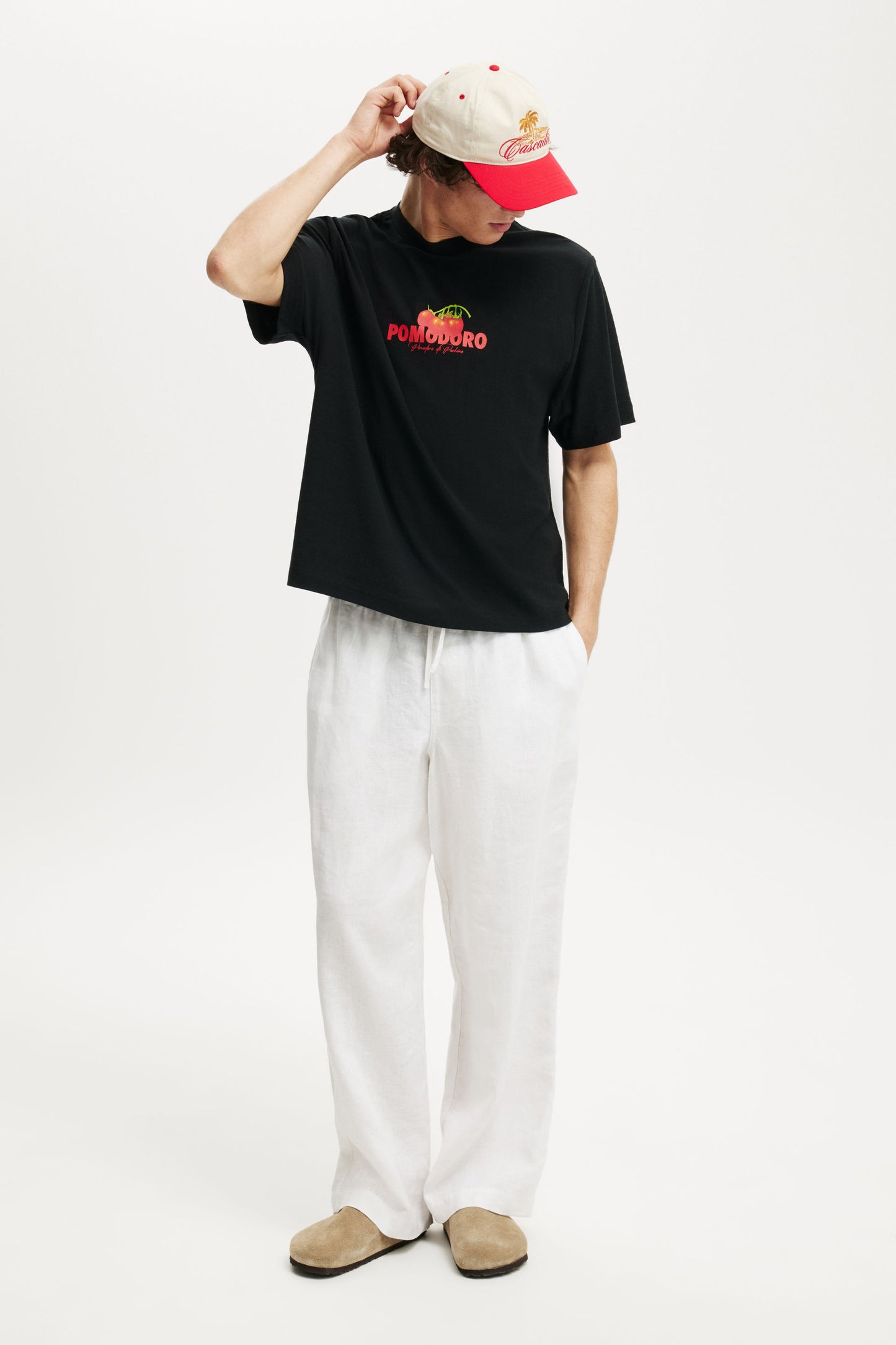 Cropped Fit Graphic T-Shirt