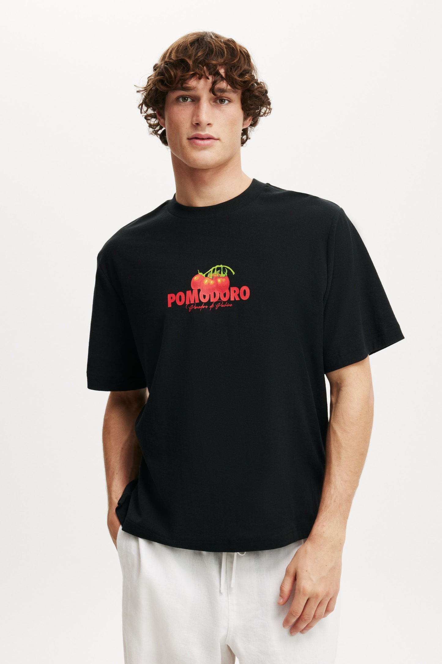 Cropped Fit Graphic T-Shirt