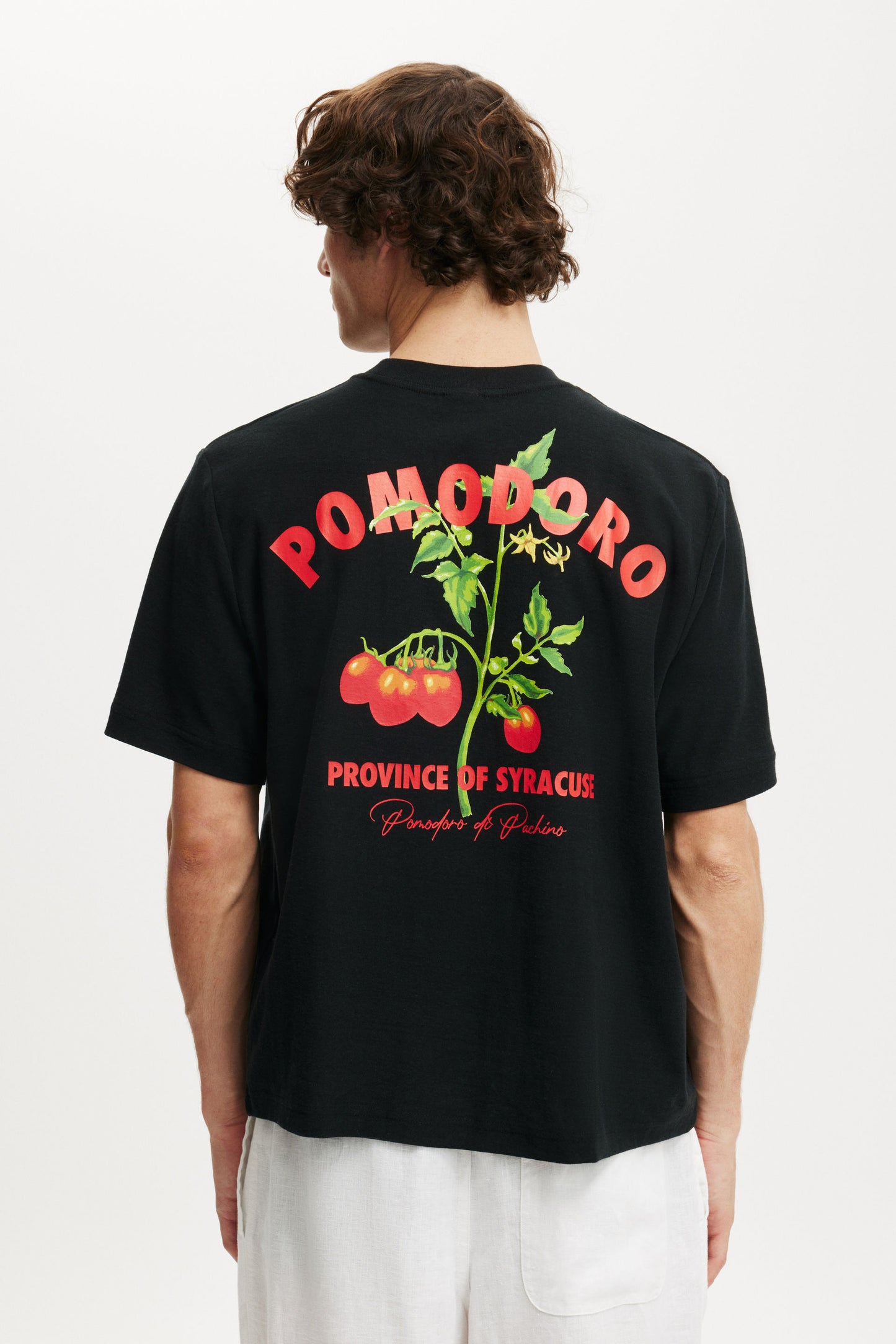 Cropped Fit Graphic T-Shirt