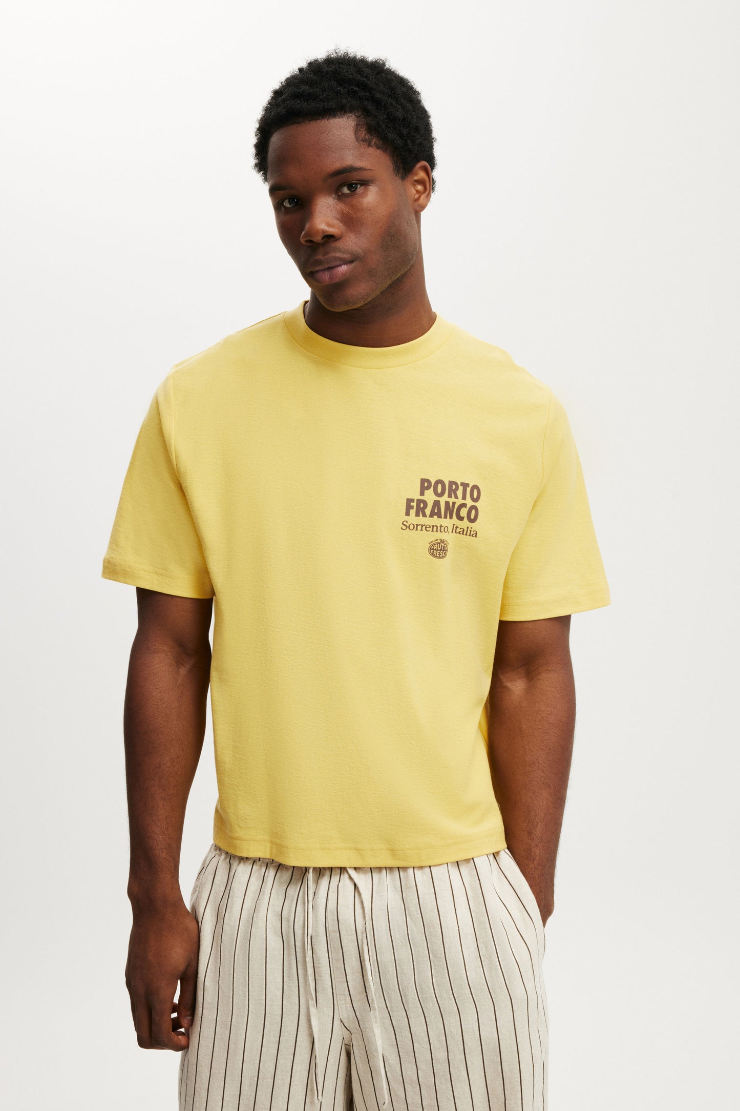 Cropped Fit Graphic T-Shirt