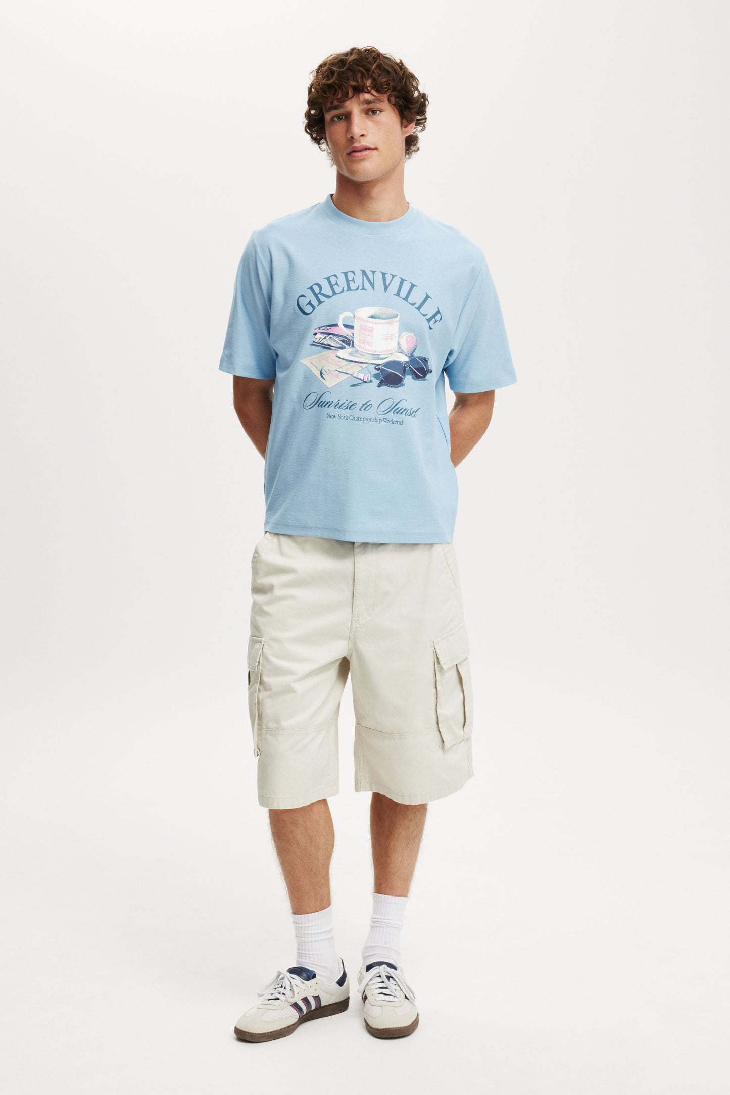 Cropped Fit Graphic T-Shirt