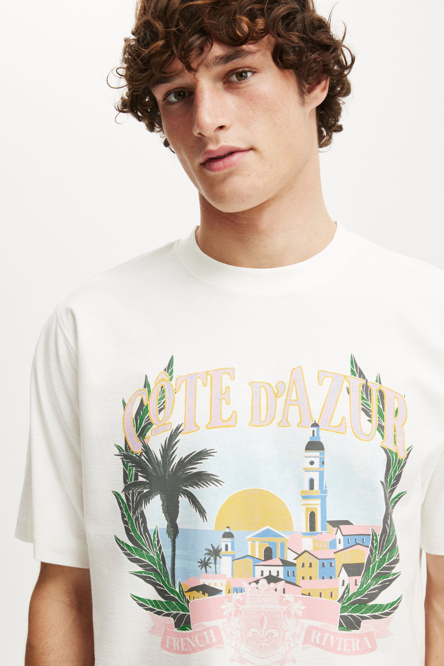 Cropped Fit Graphic T-Shirt