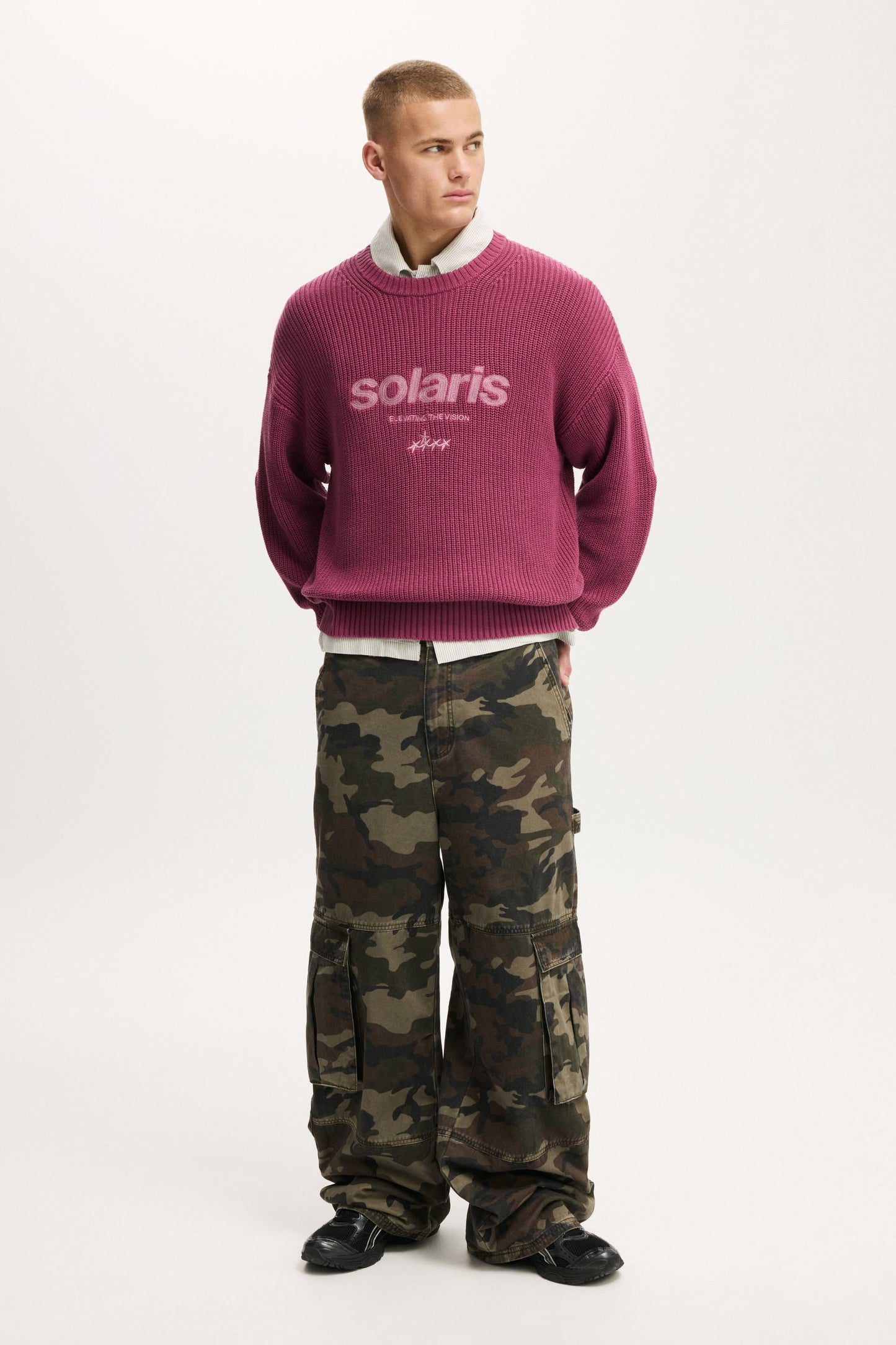 Box Fit Crew Knit