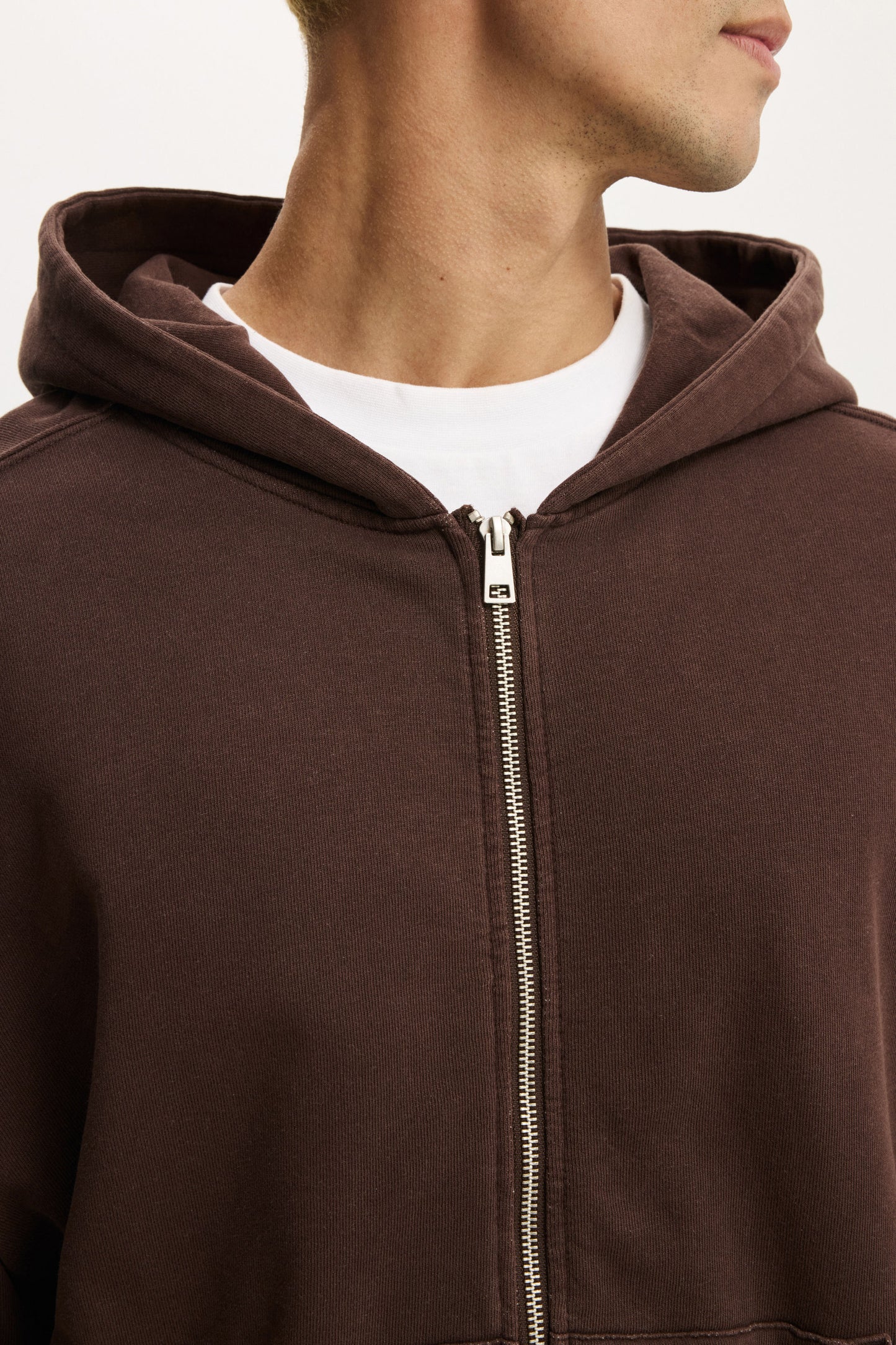 Cropped Zip Up Hoodie