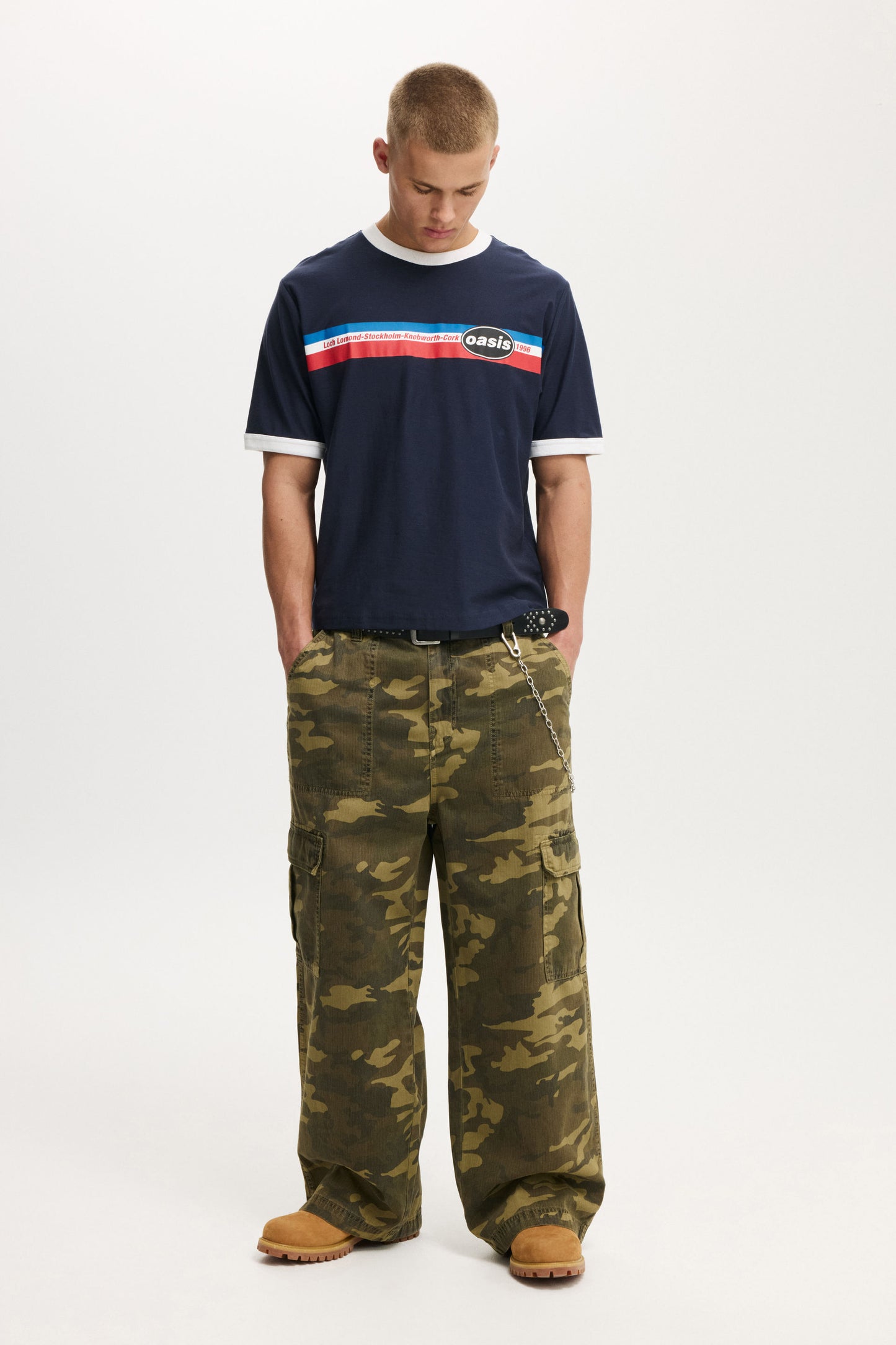 Oasis Cropped Fit Music T-Shirt