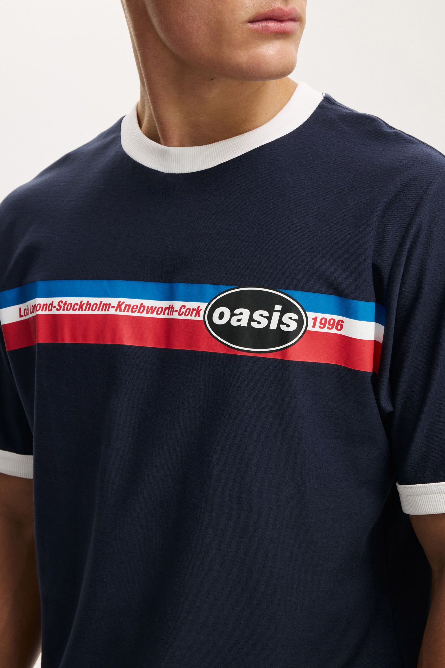Oasis Cropped Fit Music T-Shirt