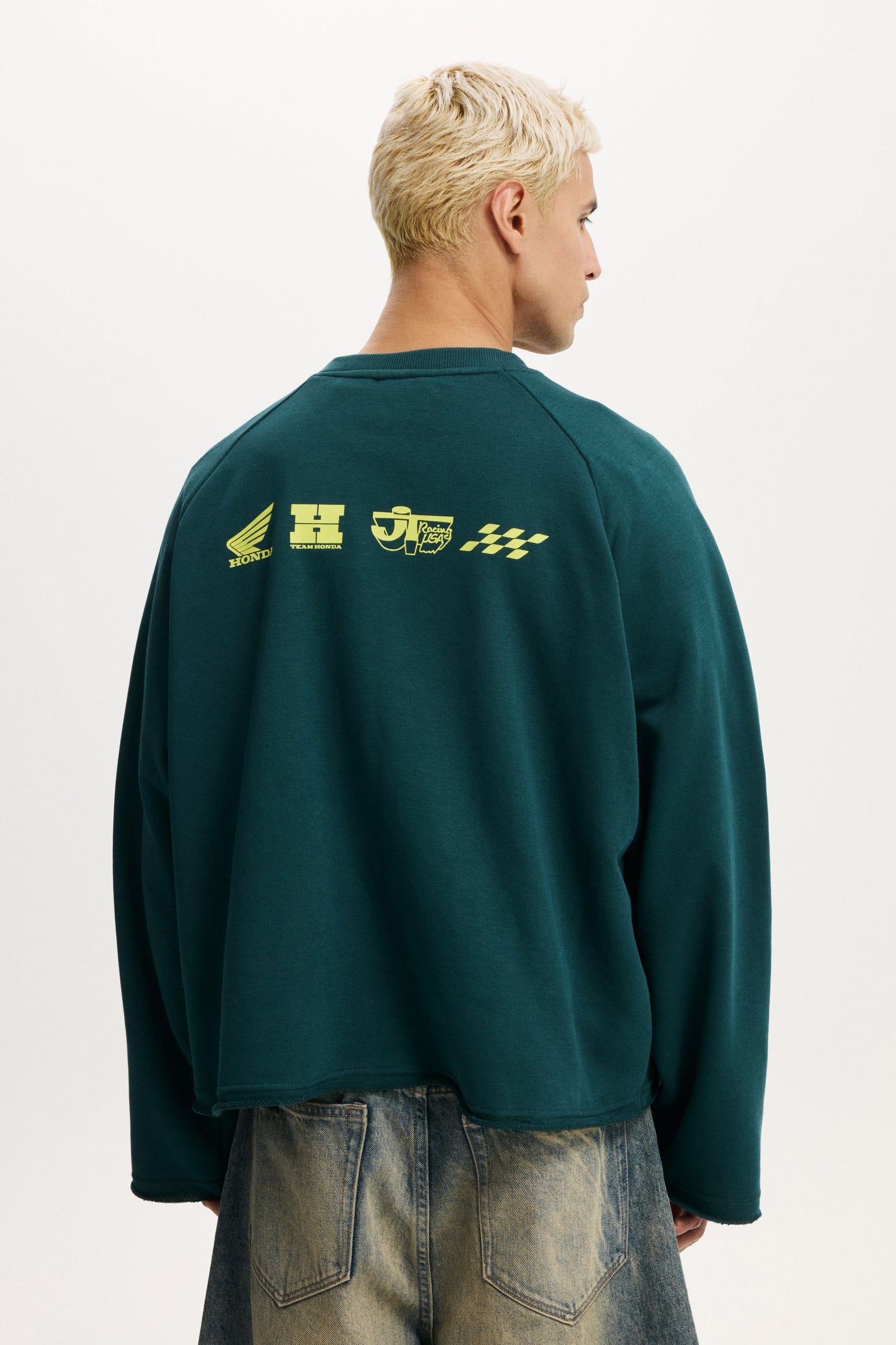 Cropped Honda Jt Racing Crew Fleece