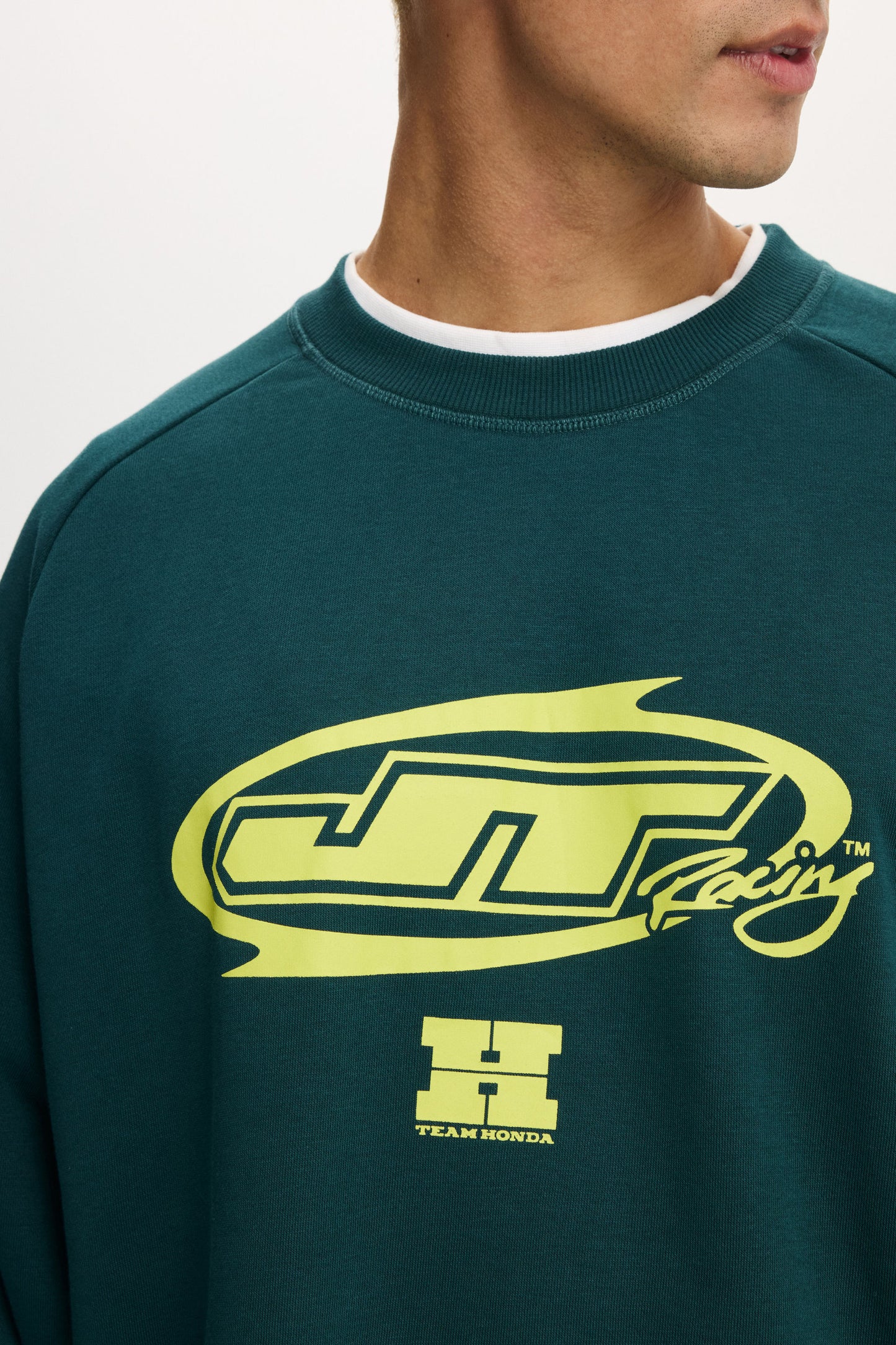 Cropped Honda Jt Racing Crew Fleece