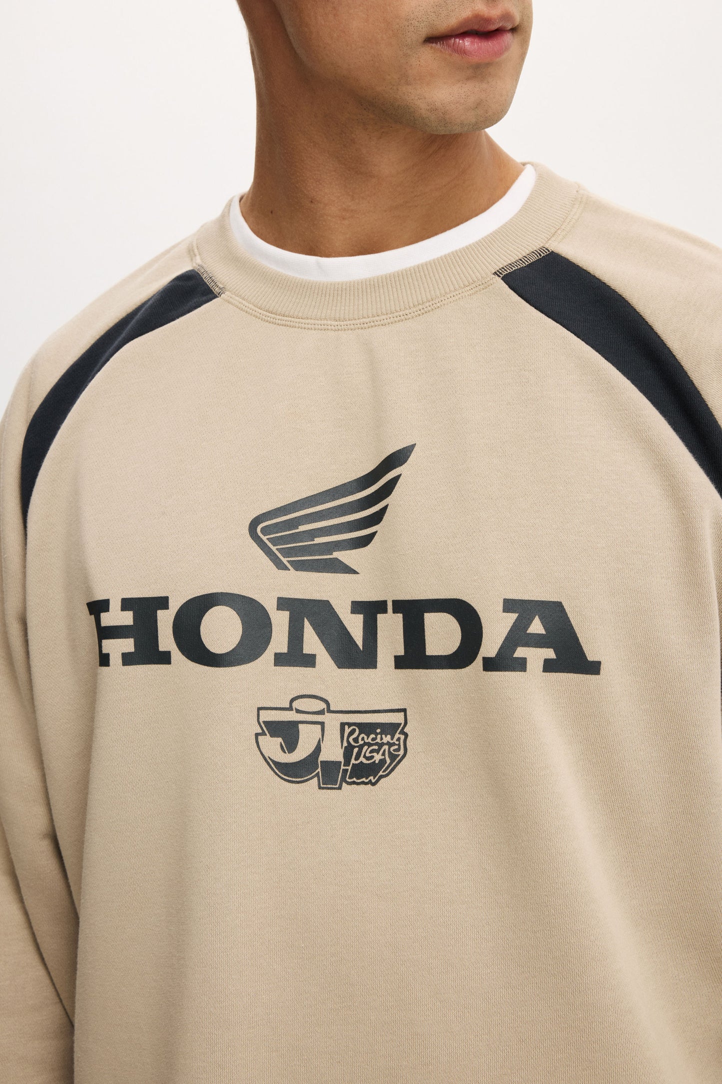 Cropped Honda Jt Racing Crew Fleece