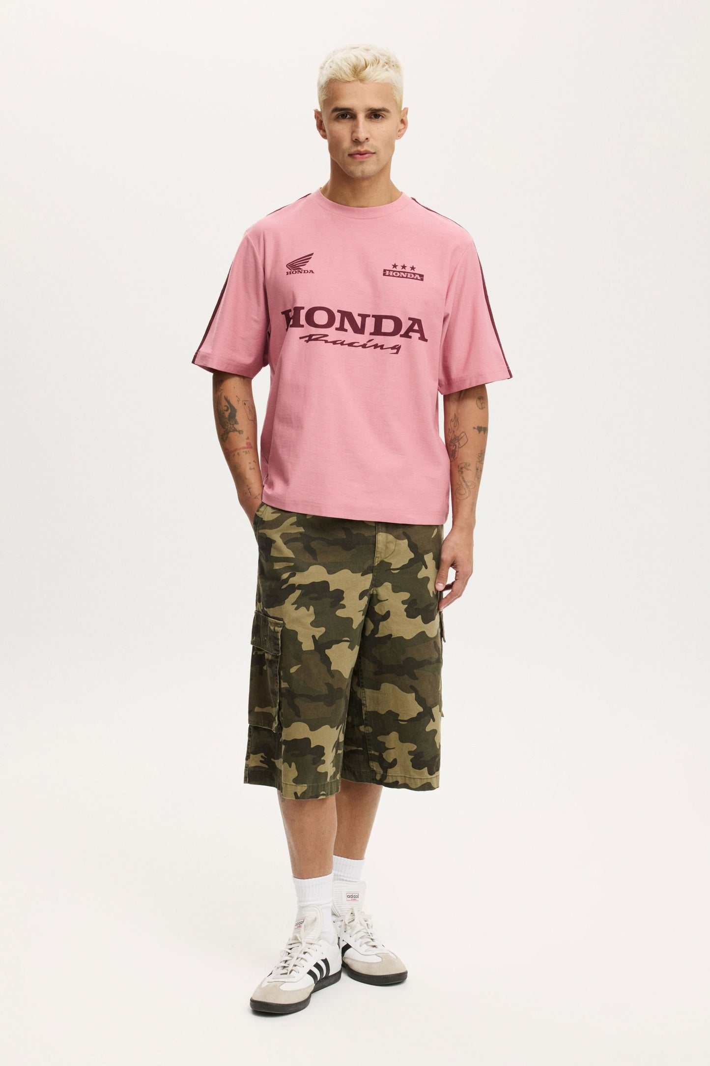 Cropped Fit Honda X Jt Racing T-Shirt