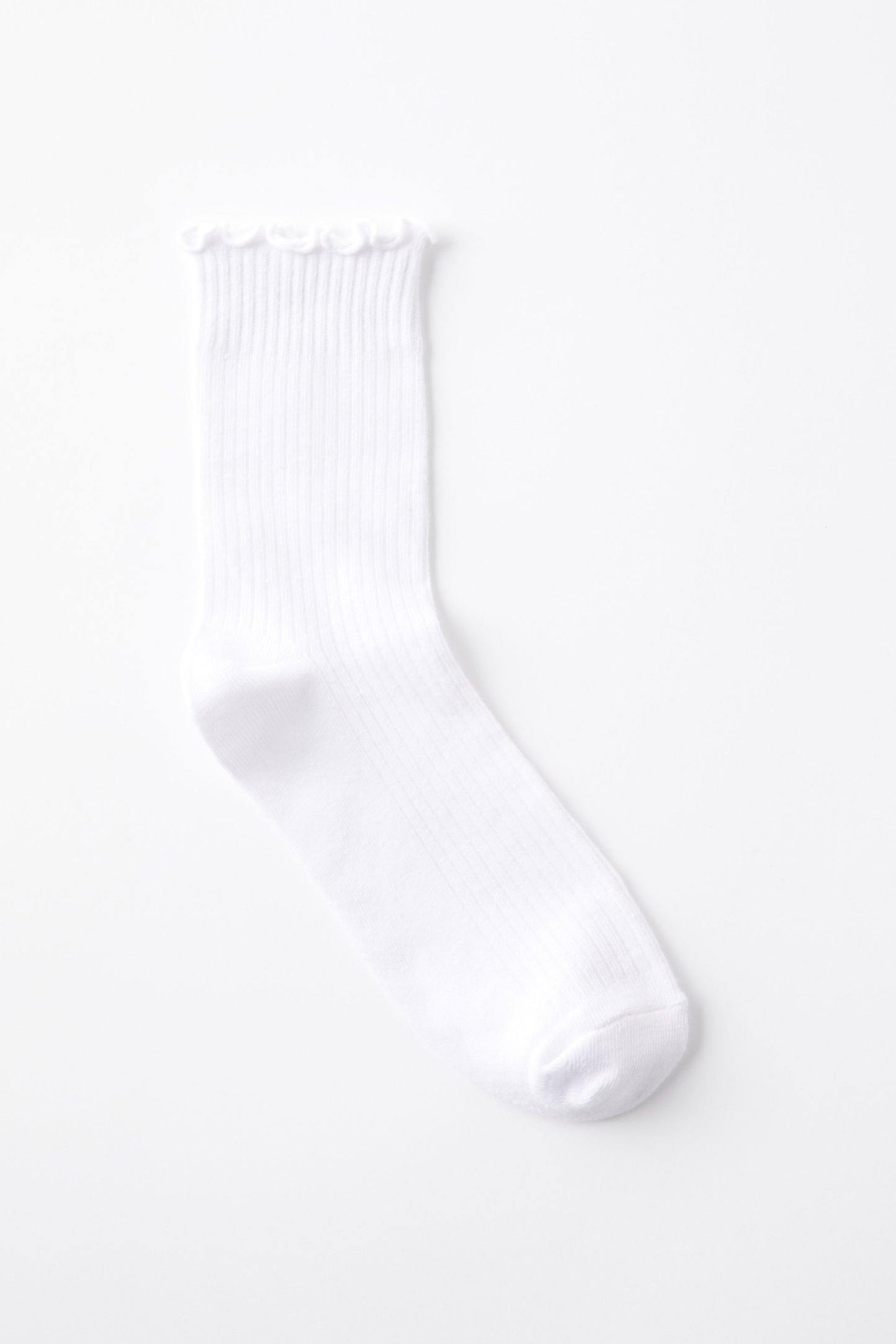Frill Ribbed Crew Sock