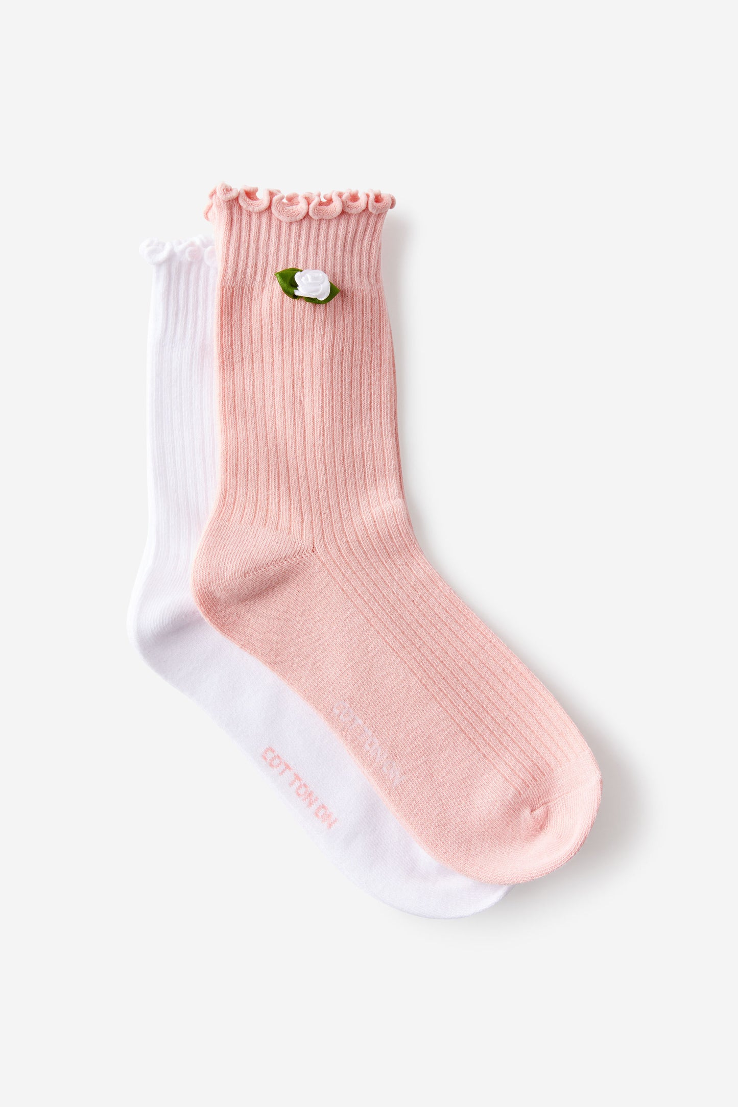 The Perfect Pair Frill Rib Crew Sock 2Pk